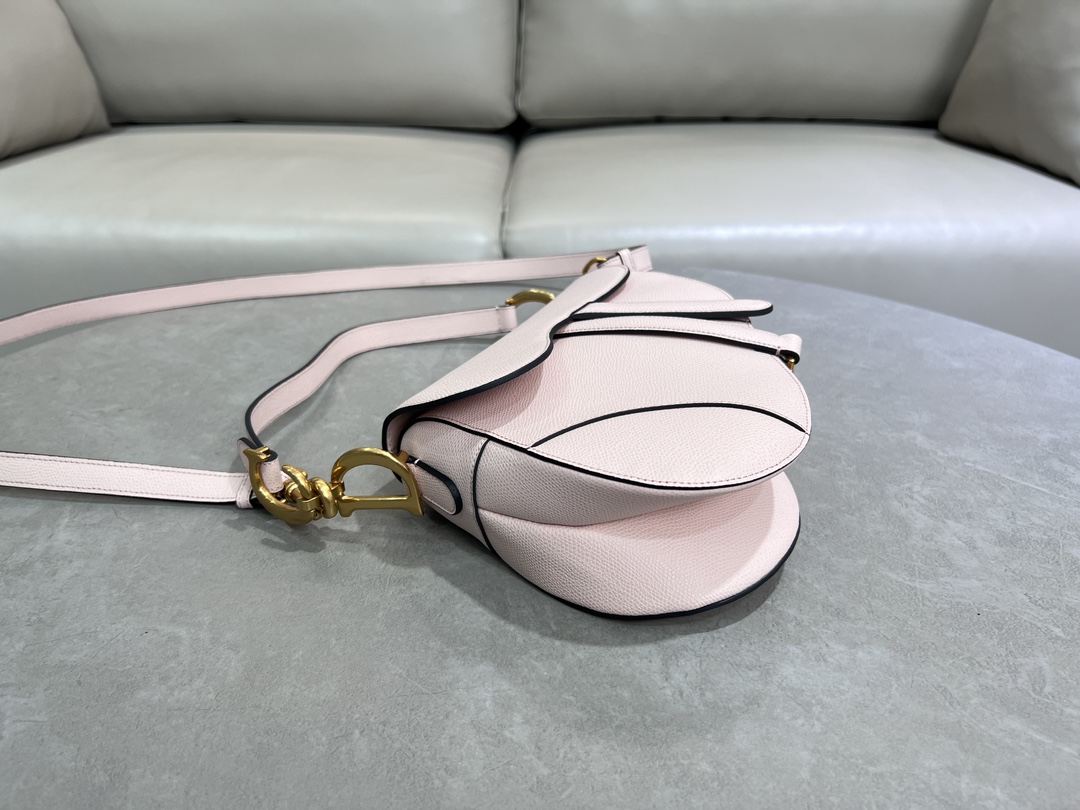[TOP] Christian Dior Saddle Bag Medium 24×6×18cm - Pink