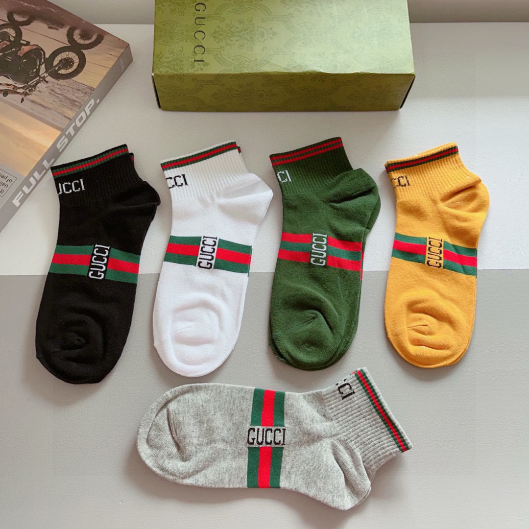 [TOP] GUCCI Socks - 5 Pieces as a Set