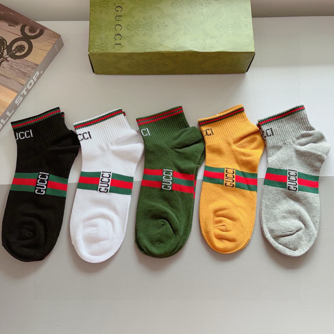 [TOP] GUCCI Socks - 5 Pieces as a Set