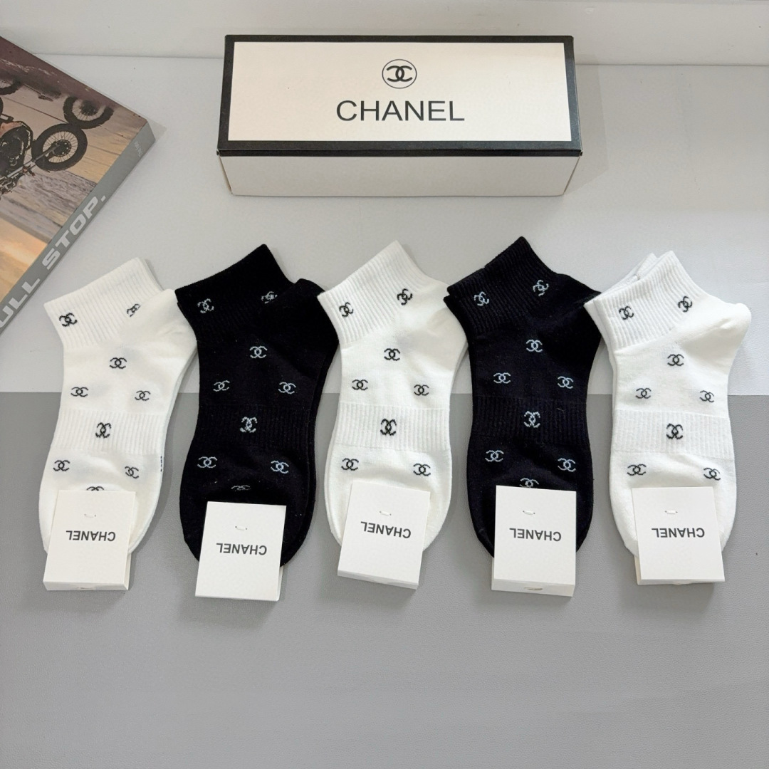 [TOP] CHANEL Socks - 5 Pieces as a Set