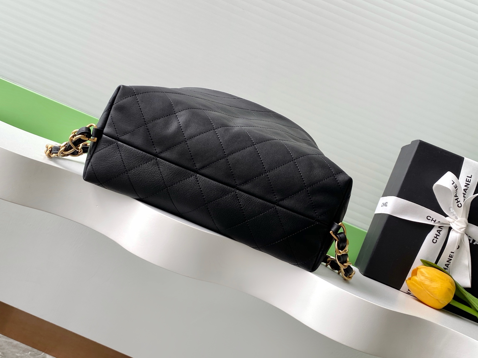 [TOP] CHANEL Hobo Bag 3 Sizes - Black