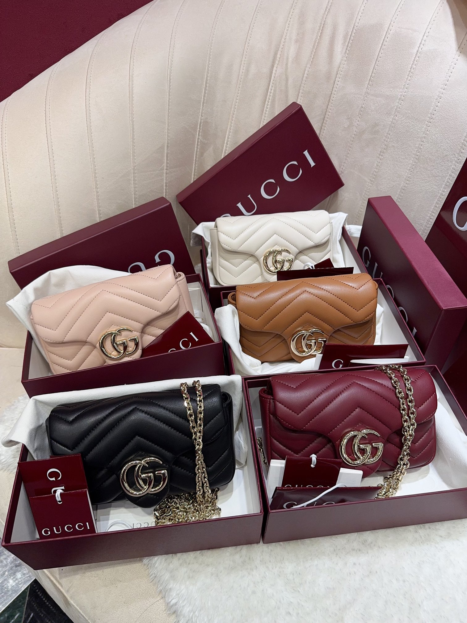 [TOP] GUCCI GG Marmont Bag 16.5 x 9.5 x 4.5 CM - 5 Colors