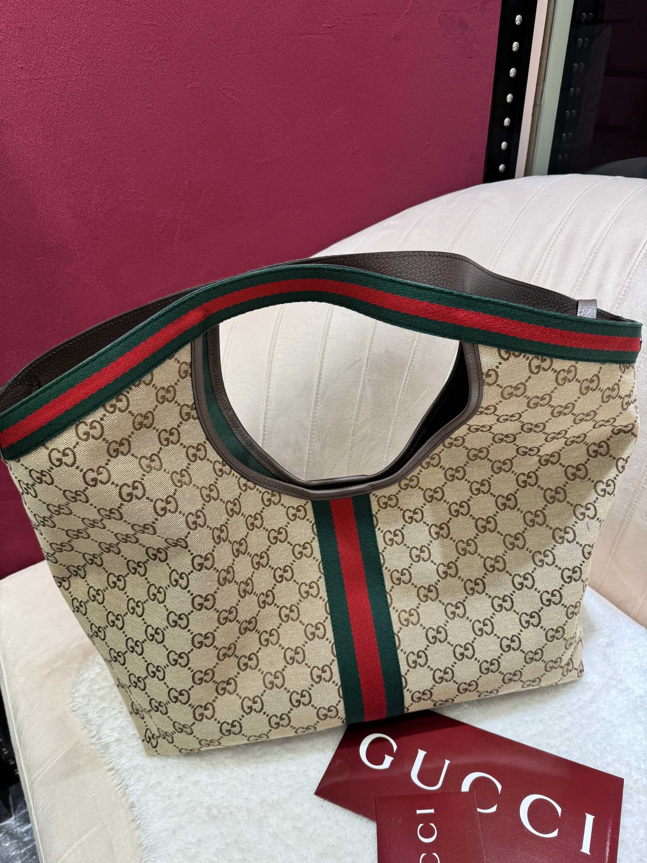 [TOP] GUCCI Giglio Tote Bags 60 x 47 x 16 cm - Brown