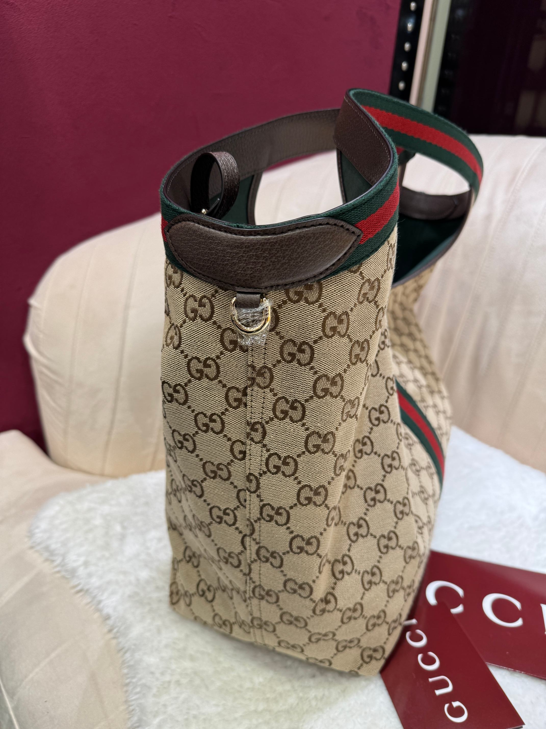 [TOP] GUCCI Giglio Tote Bags 60 x 47 x 16 cm - Brown