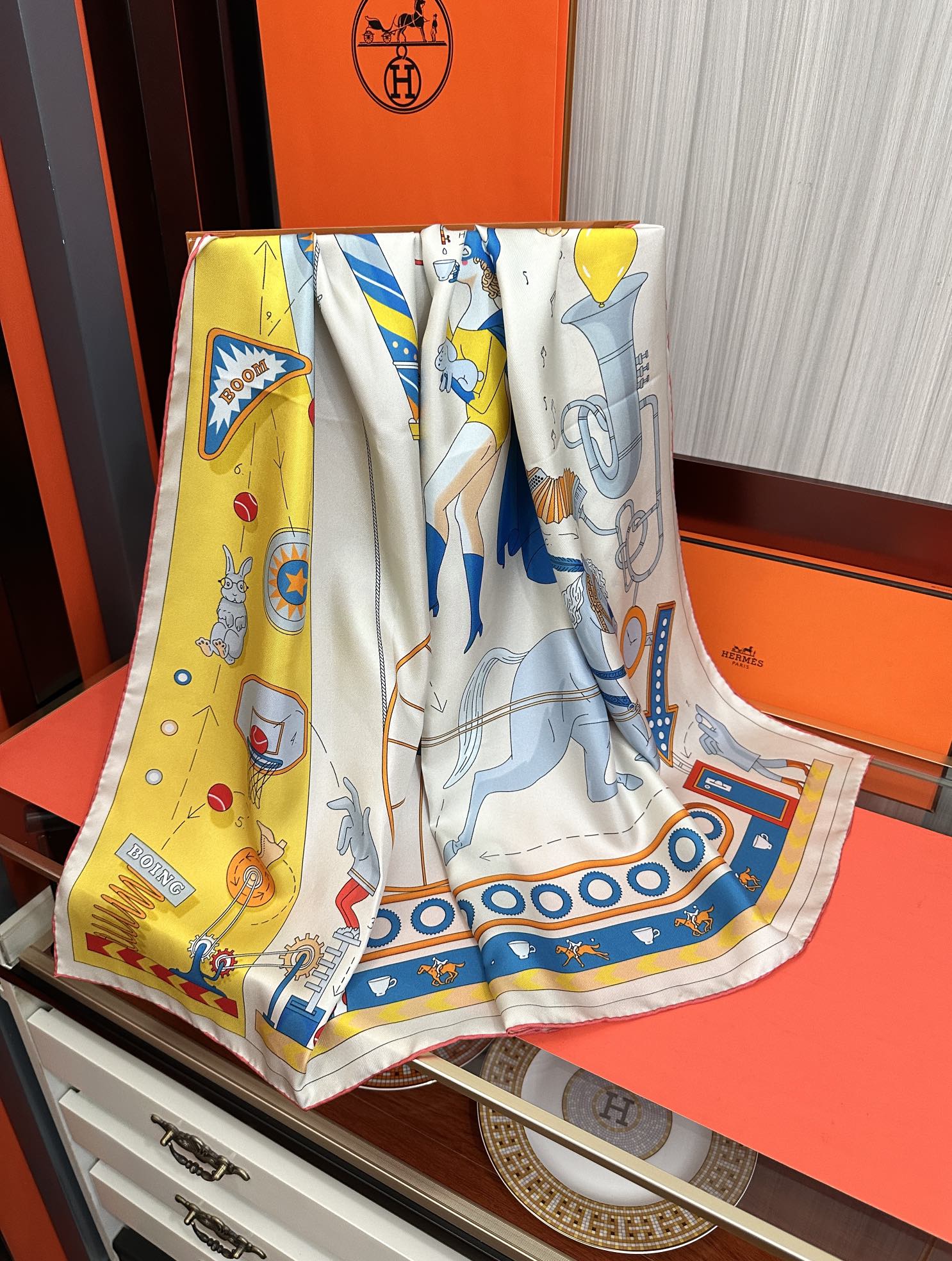 [TOP] HERMES Square Silk Scarf 90X90cm - 3 Colors