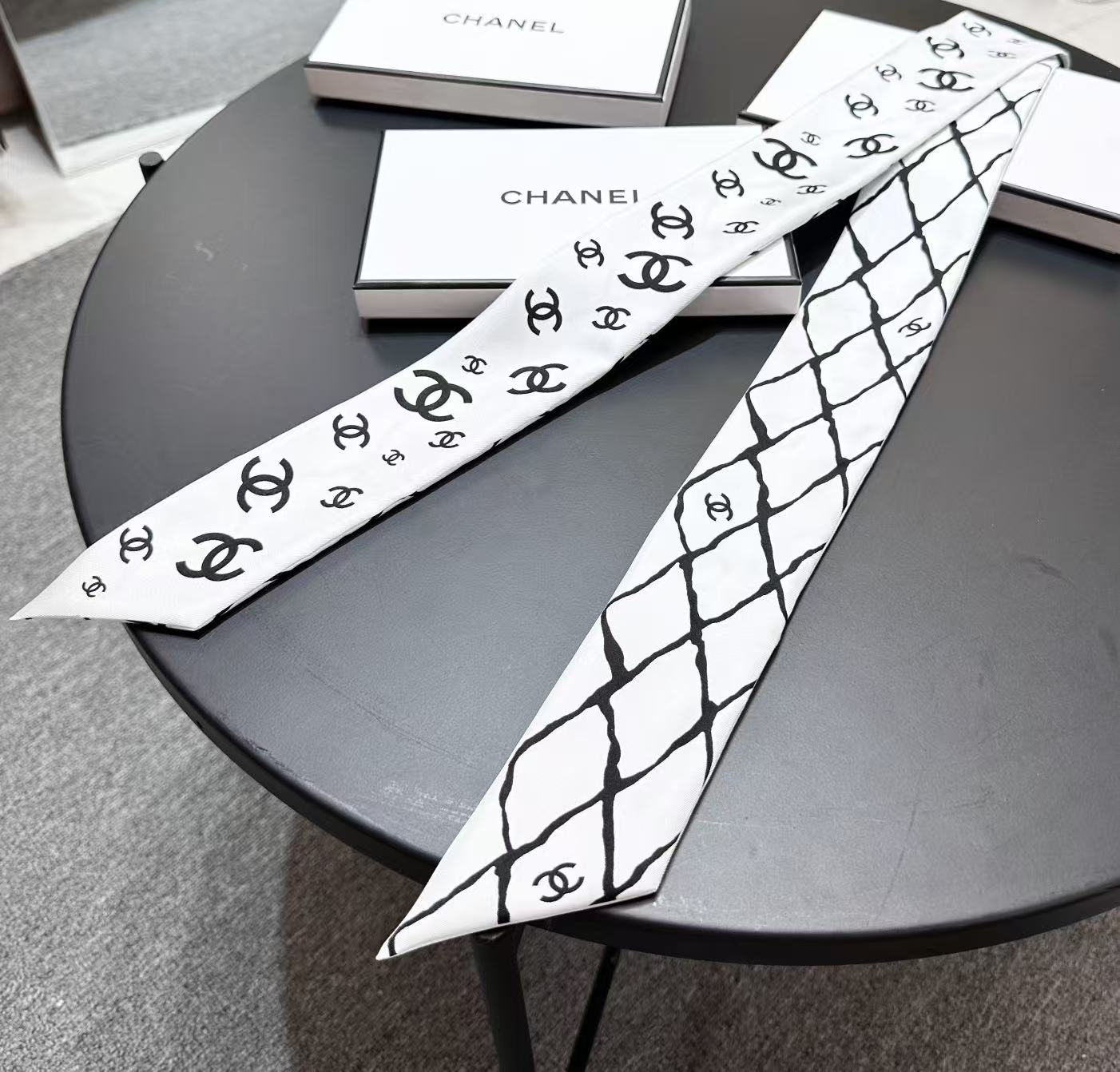 [TOP] CHANEL Silk Scarf 6*120cm - 2 Colors