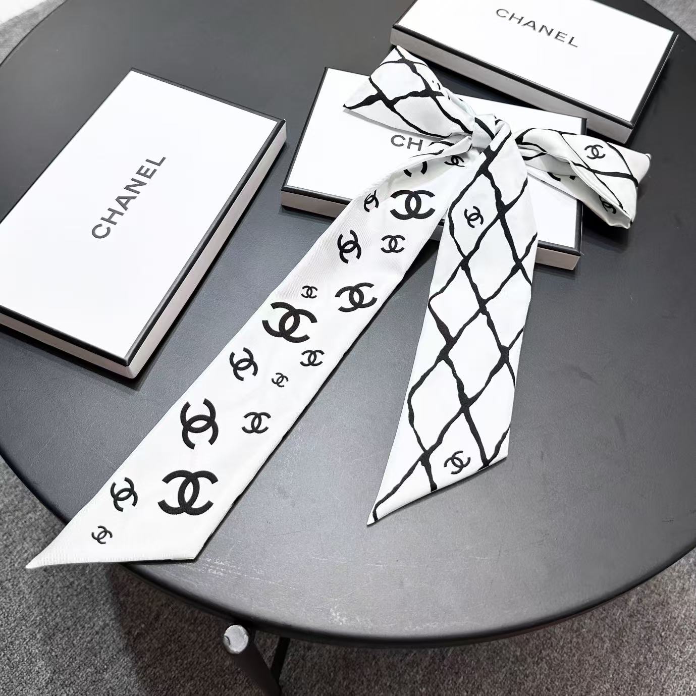 [TOP] CHANEL Silk Scarf 6*120cm - 2 Colors