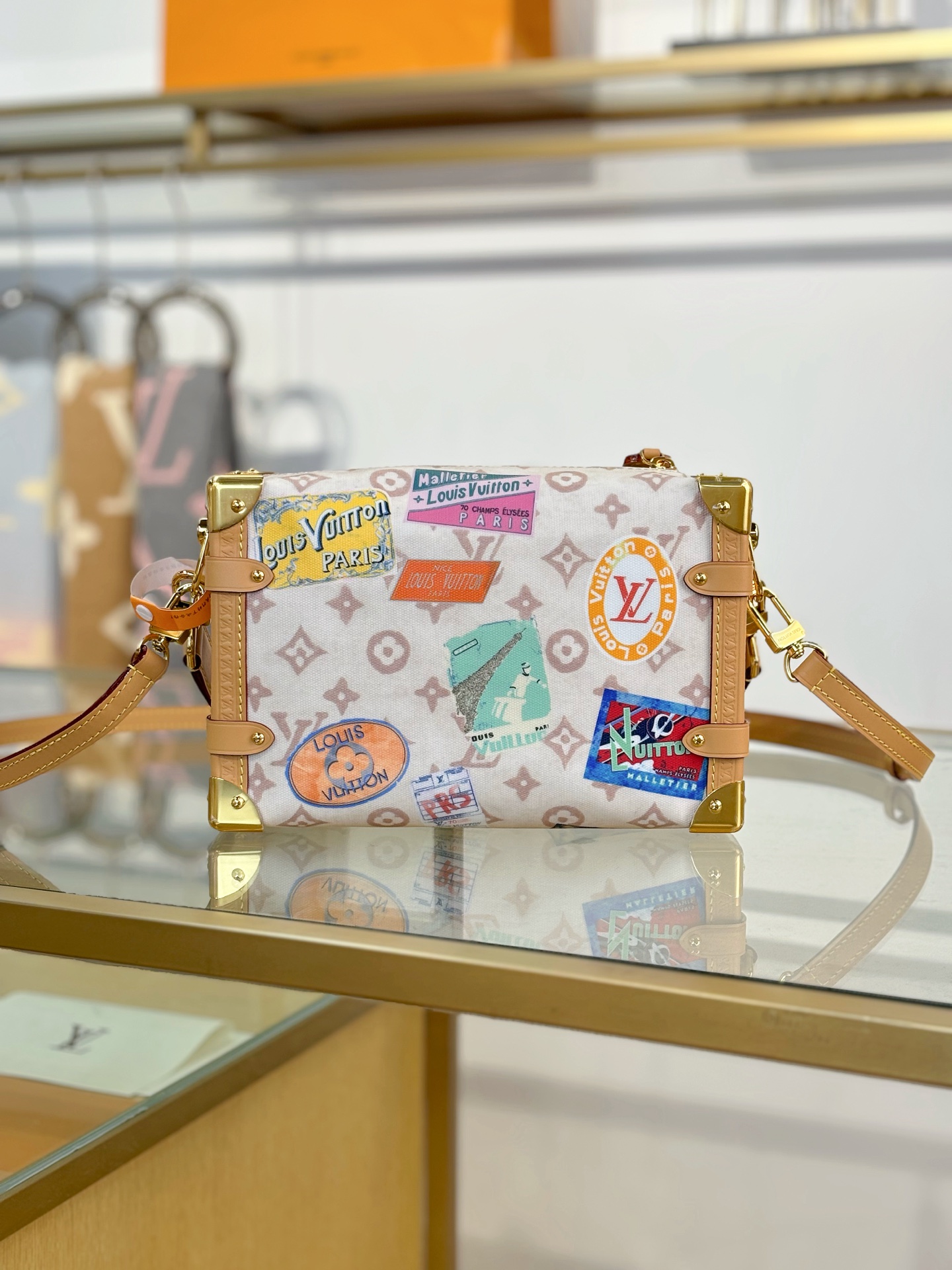 [TOP] Louis Vuitton LV Side Trunk 23.5x16x8.5cm - White