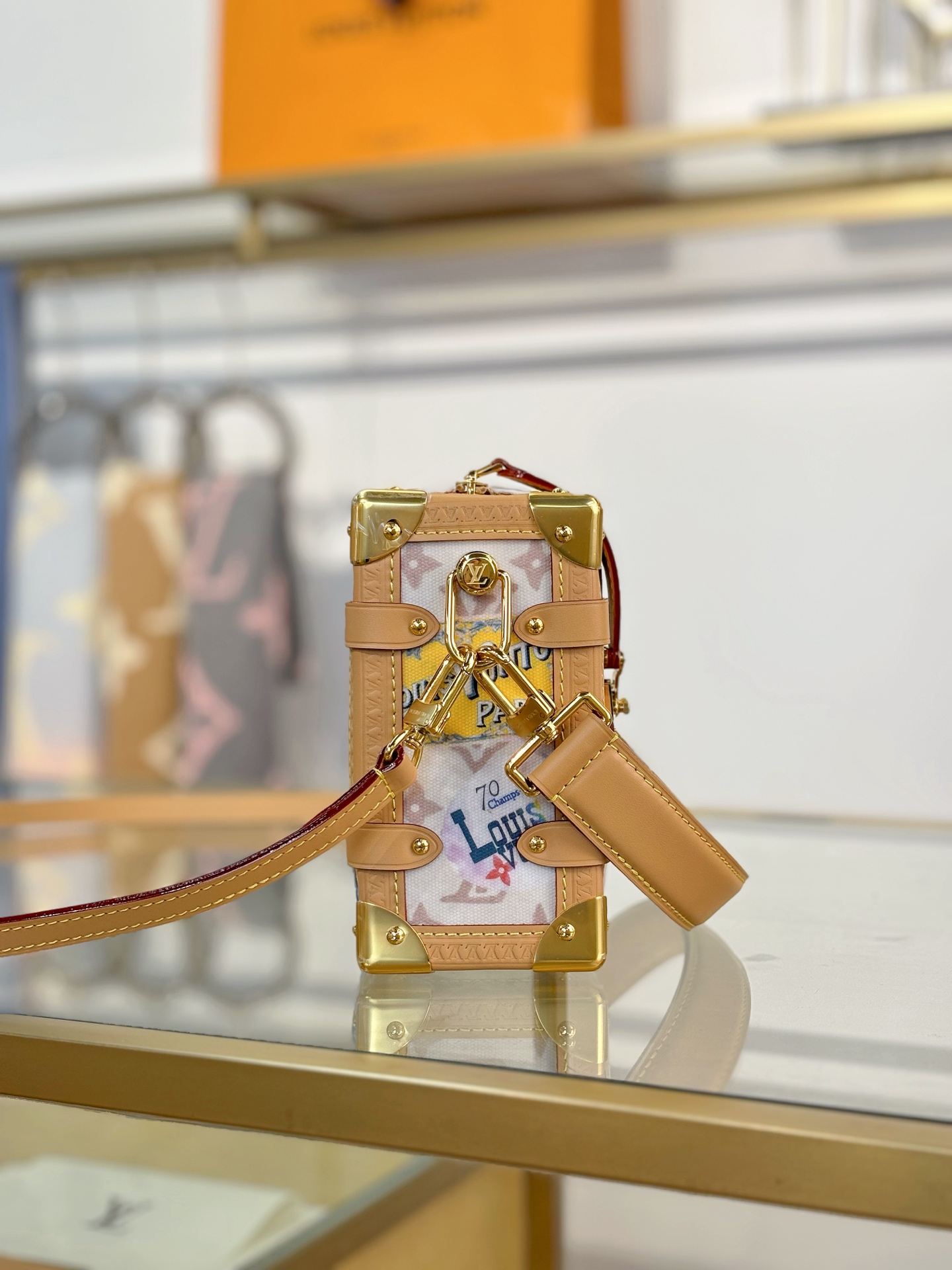 [TOP] Louis Vuitton LV Side Trunk 23.5x16x8.5cm - White