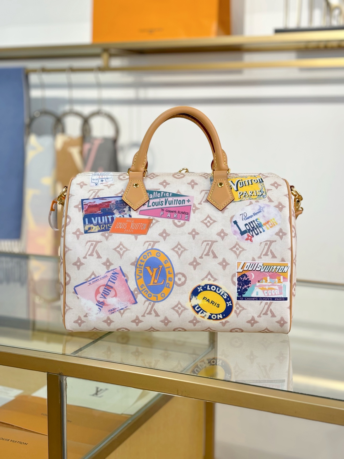 [TOP] Louis Vuitton LV Speedy Soft 30 Bag 30x21x17cm - White
