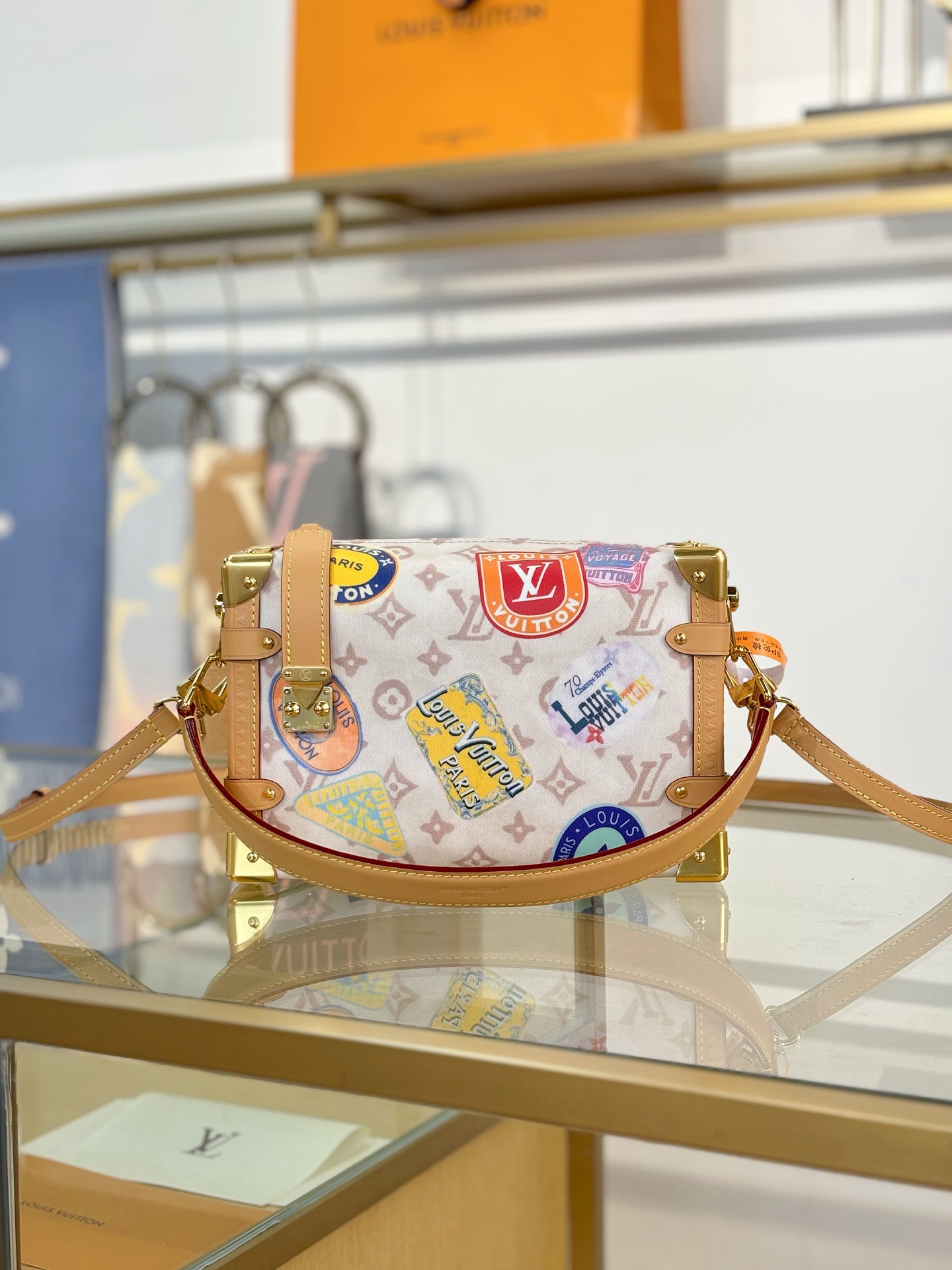 [TOP] Louis Vuitton LV Side Trunk 23.5x16x8.5cm - White