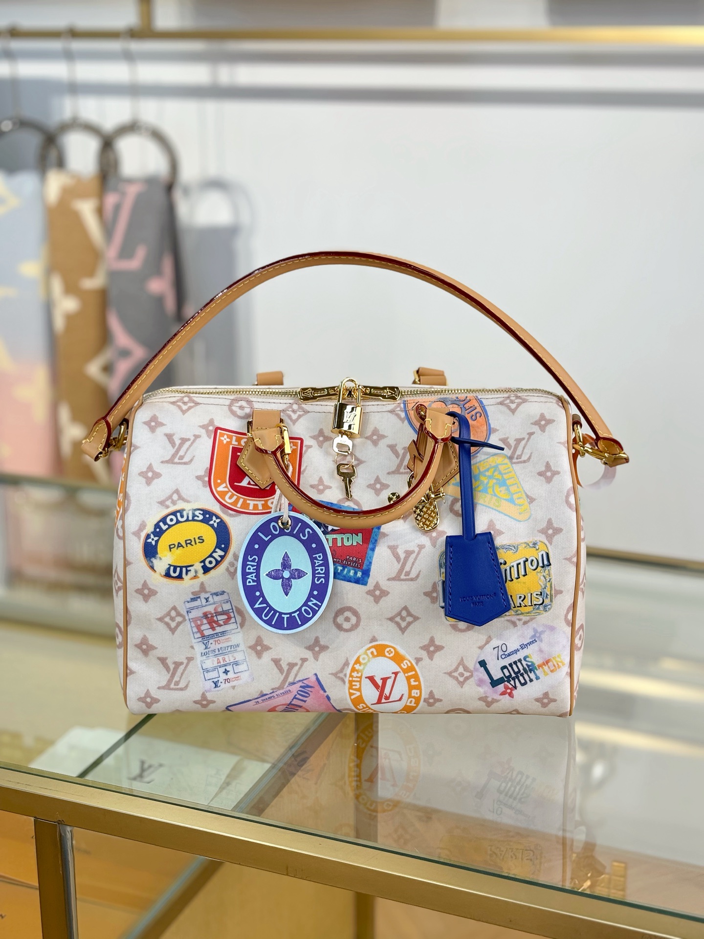 [TOP] Louis Vuitton LV Speedy Soft 30 Bag 30x21x17cm - White