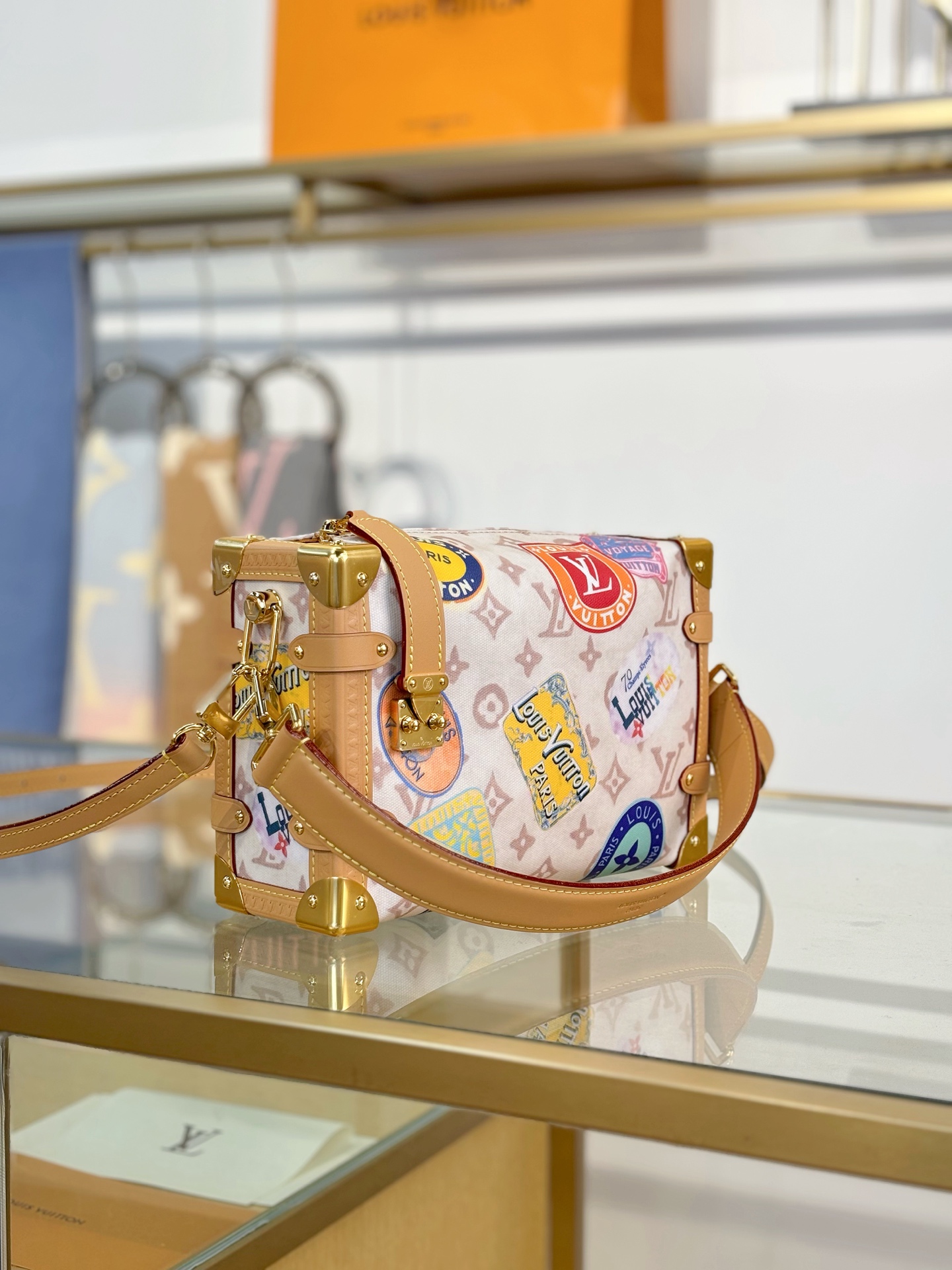 [TOP] Louis Vuitton LV Side Trunk 23.5x16x8.5cm - White