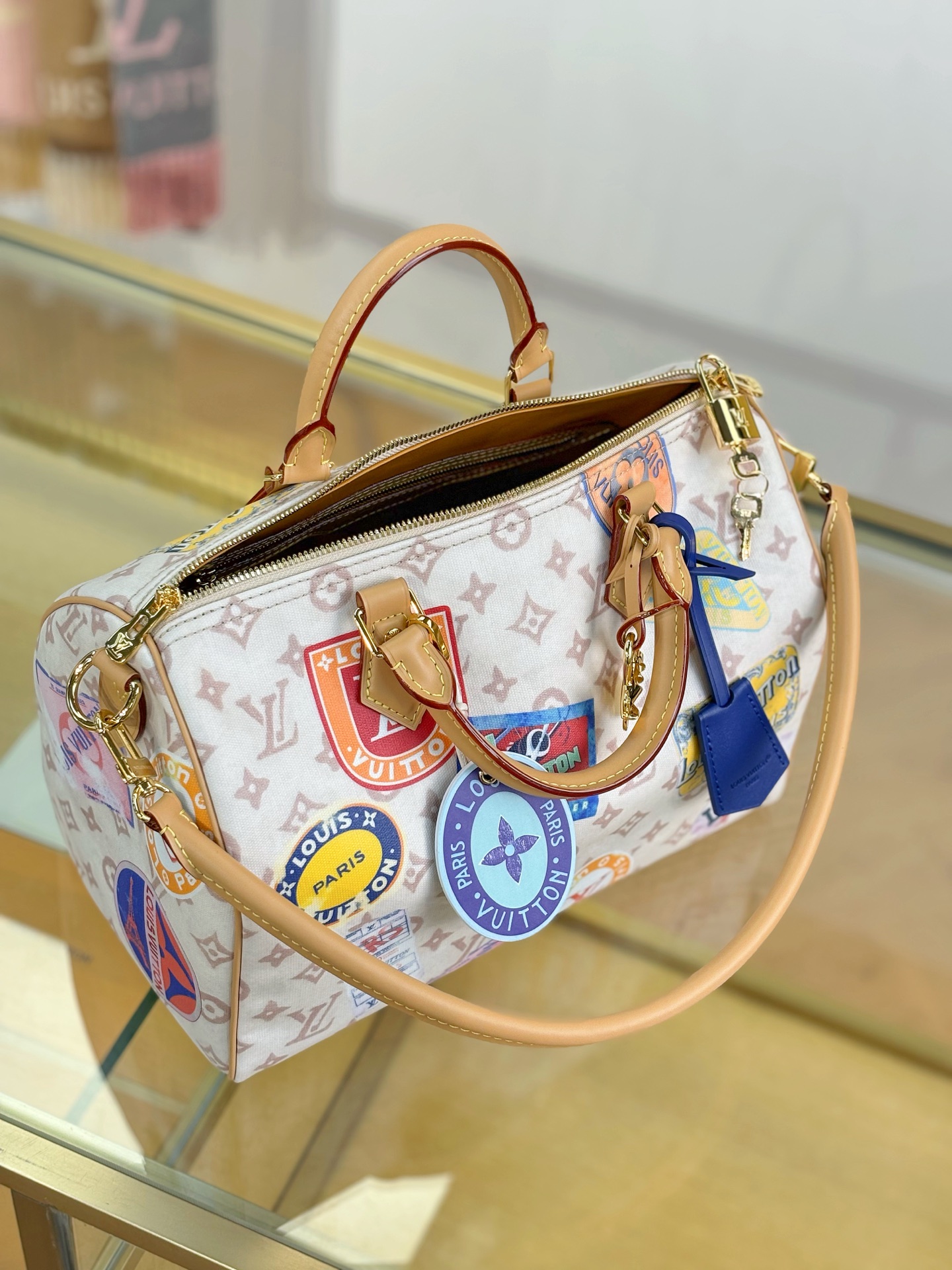 [TOP] Louis Vuitton LV Speedy Soft 30 Bag 30x21x17cm - White