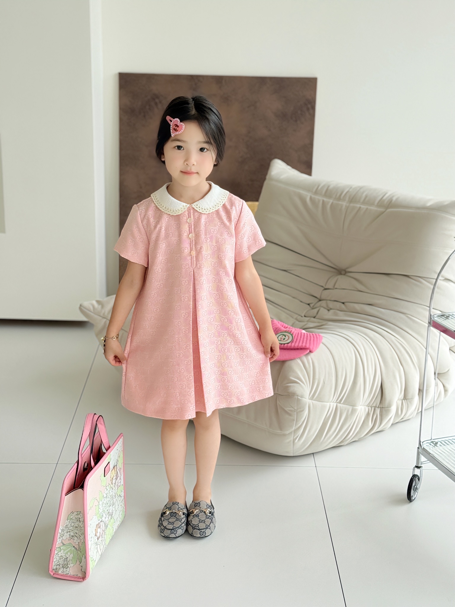 [TOP] GUCCI  Dress For Kids-Pink
