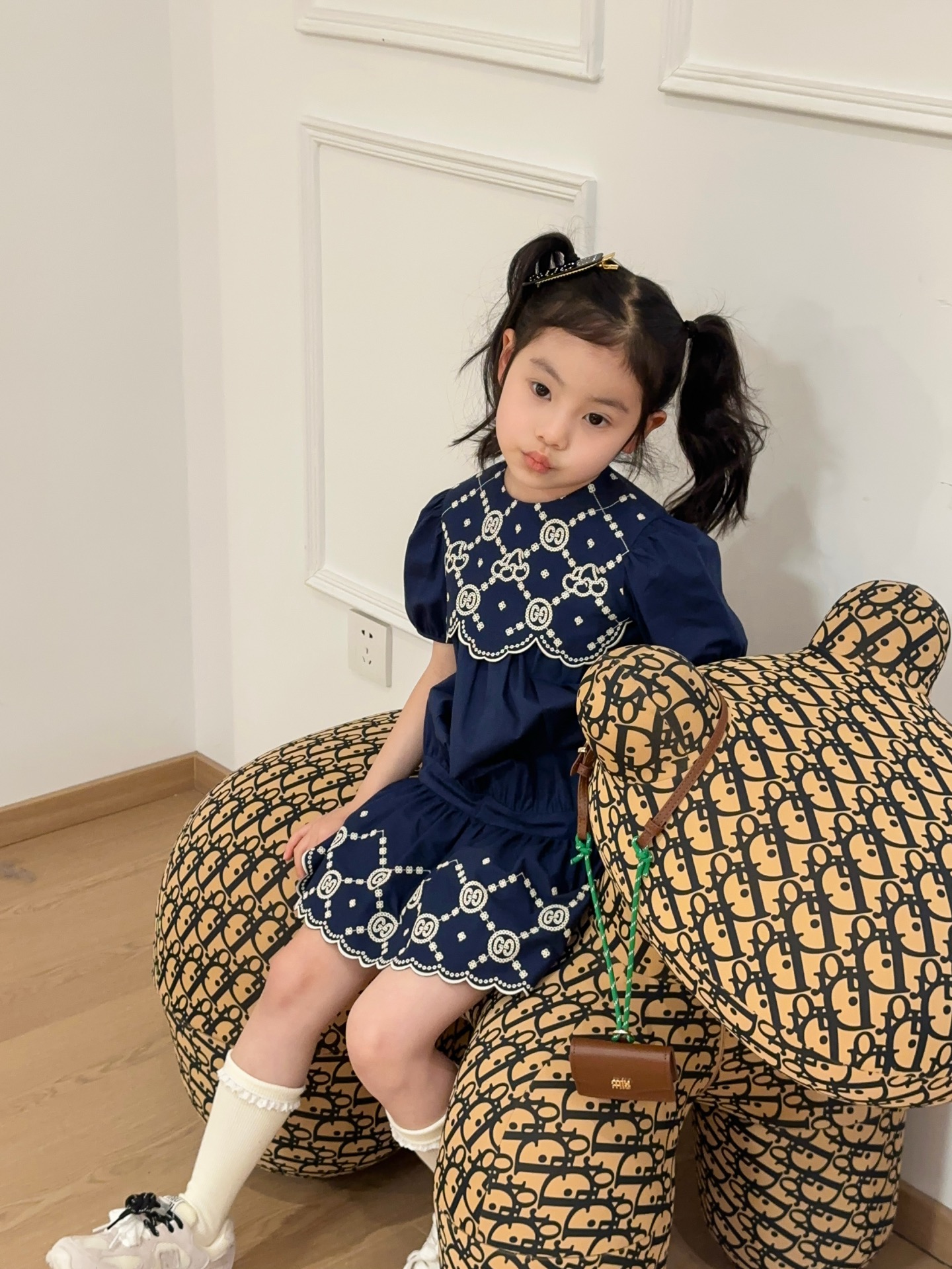 [TOP] GUCCI  Dress For Kids- Blue