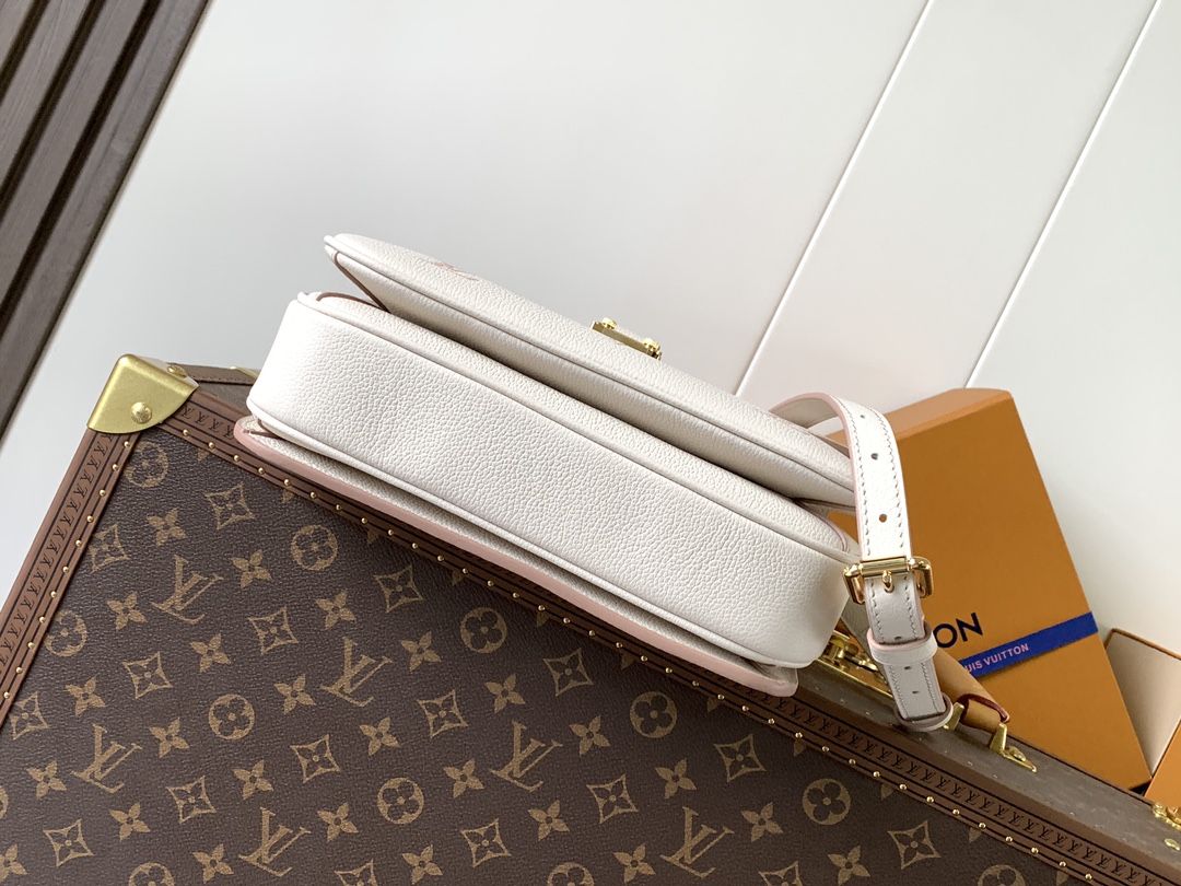 [TOP] Louis Vuitton LV Pochette Métis Bag 25*19*7cm - White&GHW