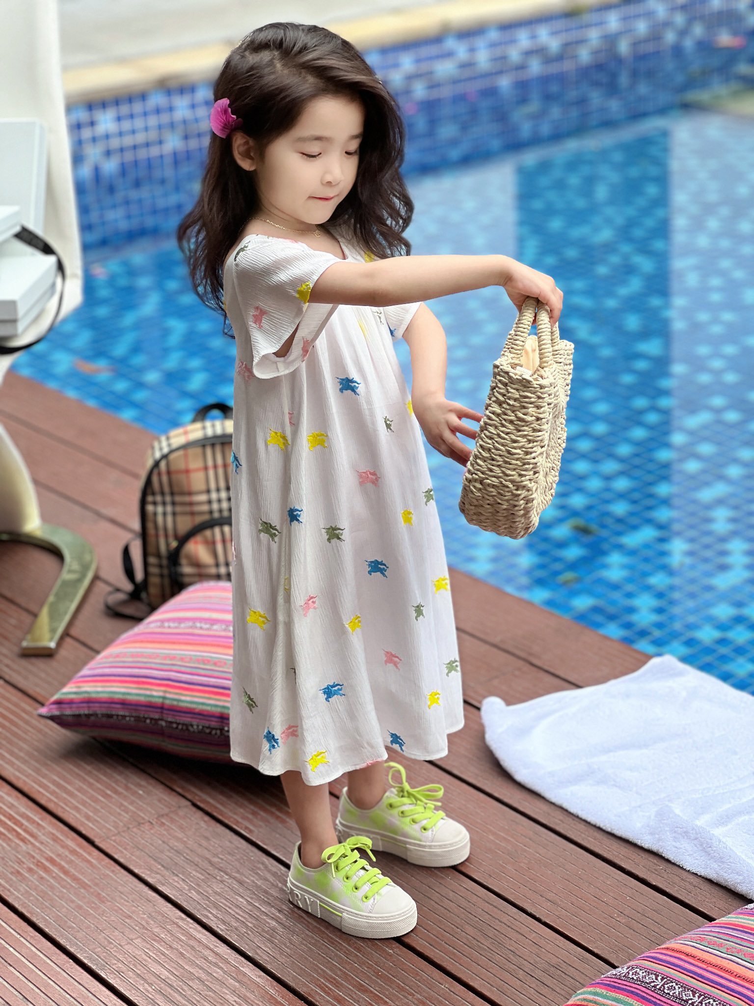 [TOP] BURBERRY BBR  Dress For Kids-White