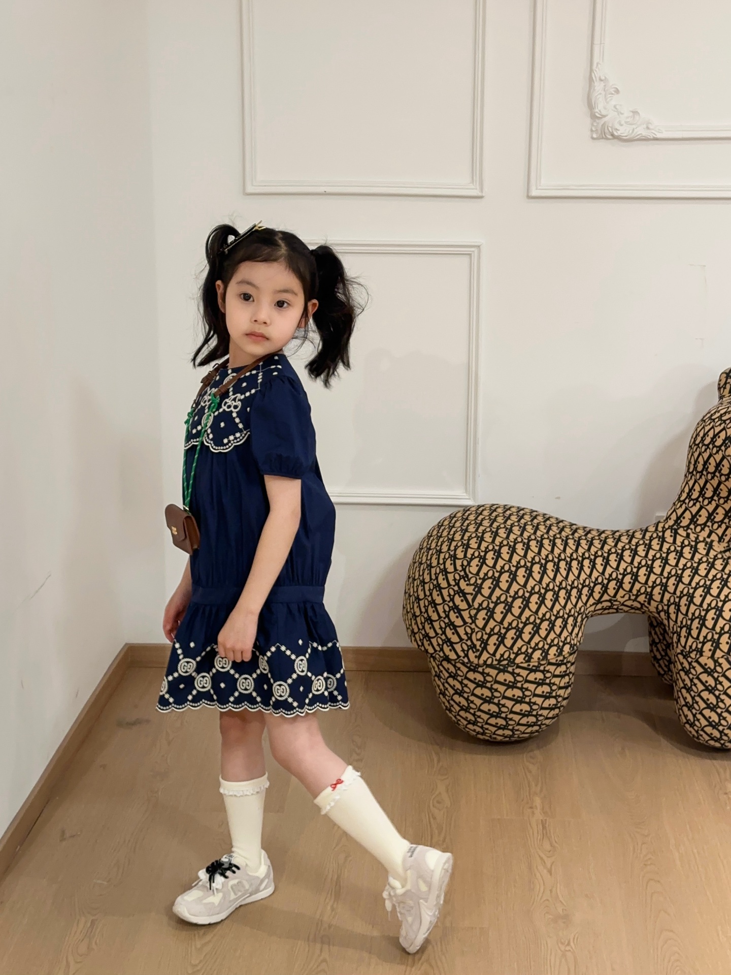 [TOP] GUCCI  Dress For Kids- Blue