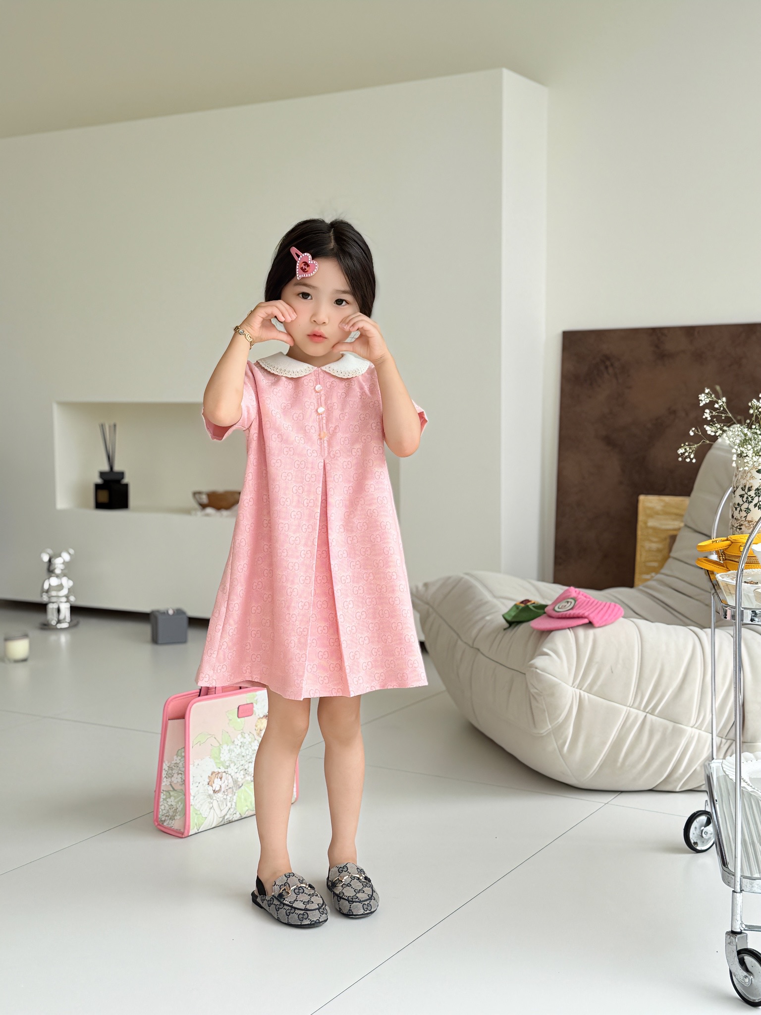 [TOP] GUCCI  Dress For Kids-Pink