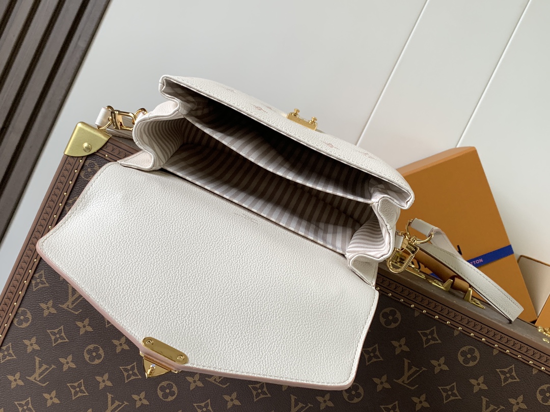 [TOP] Louis Vuitton LV Pochette Métis Bag 25*19*7cm - White&GHW