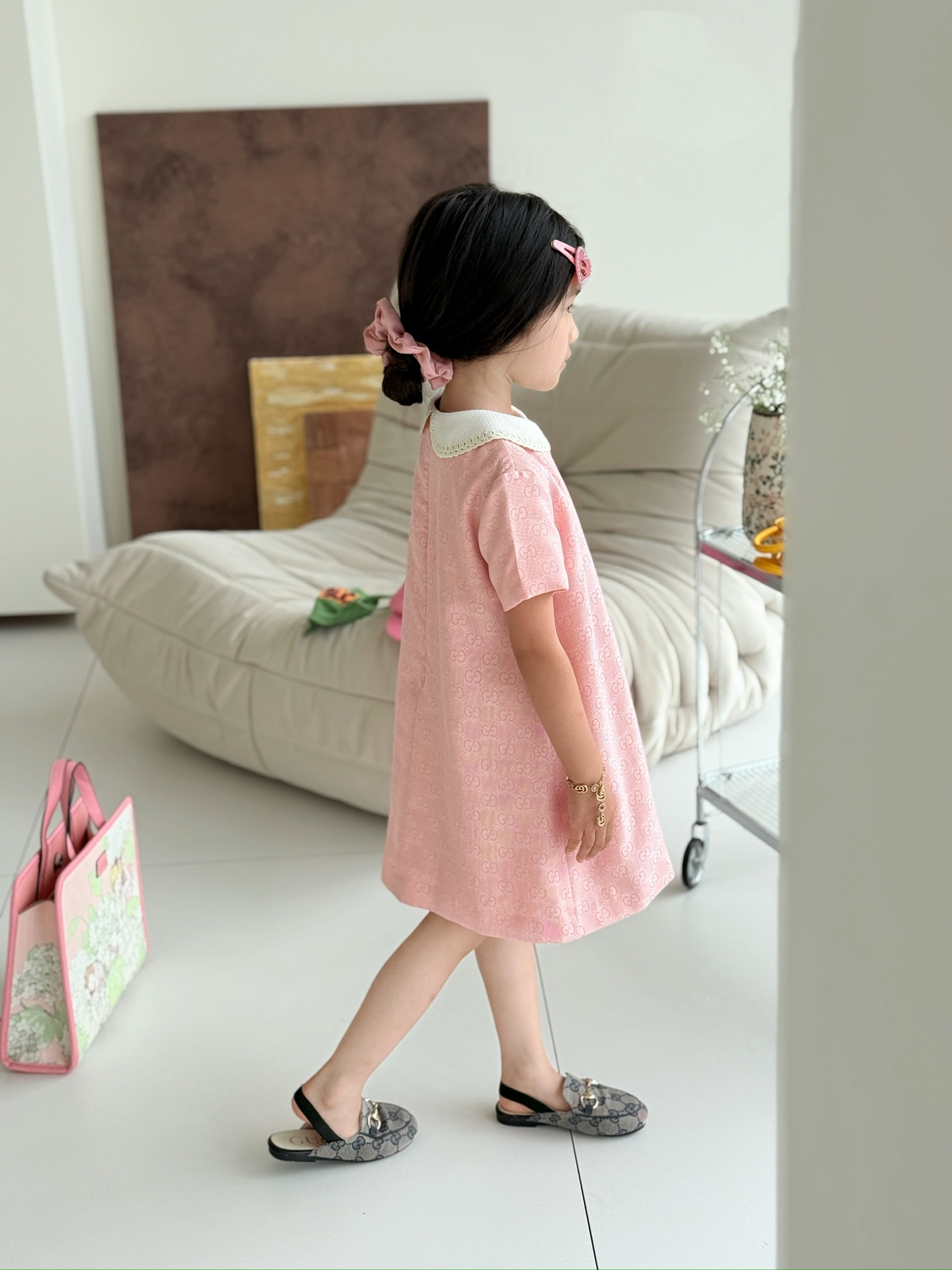 [TOP] GUCCI  Dress For Kids-Pink