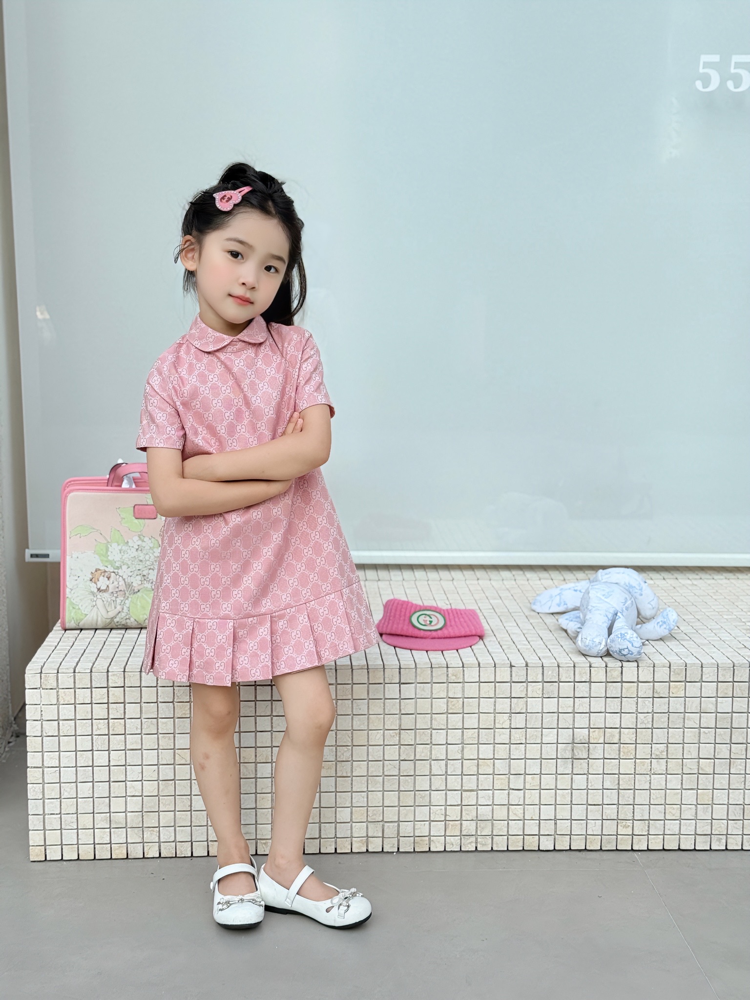 [TOP] GUCCI  Dress For Kids-Pink