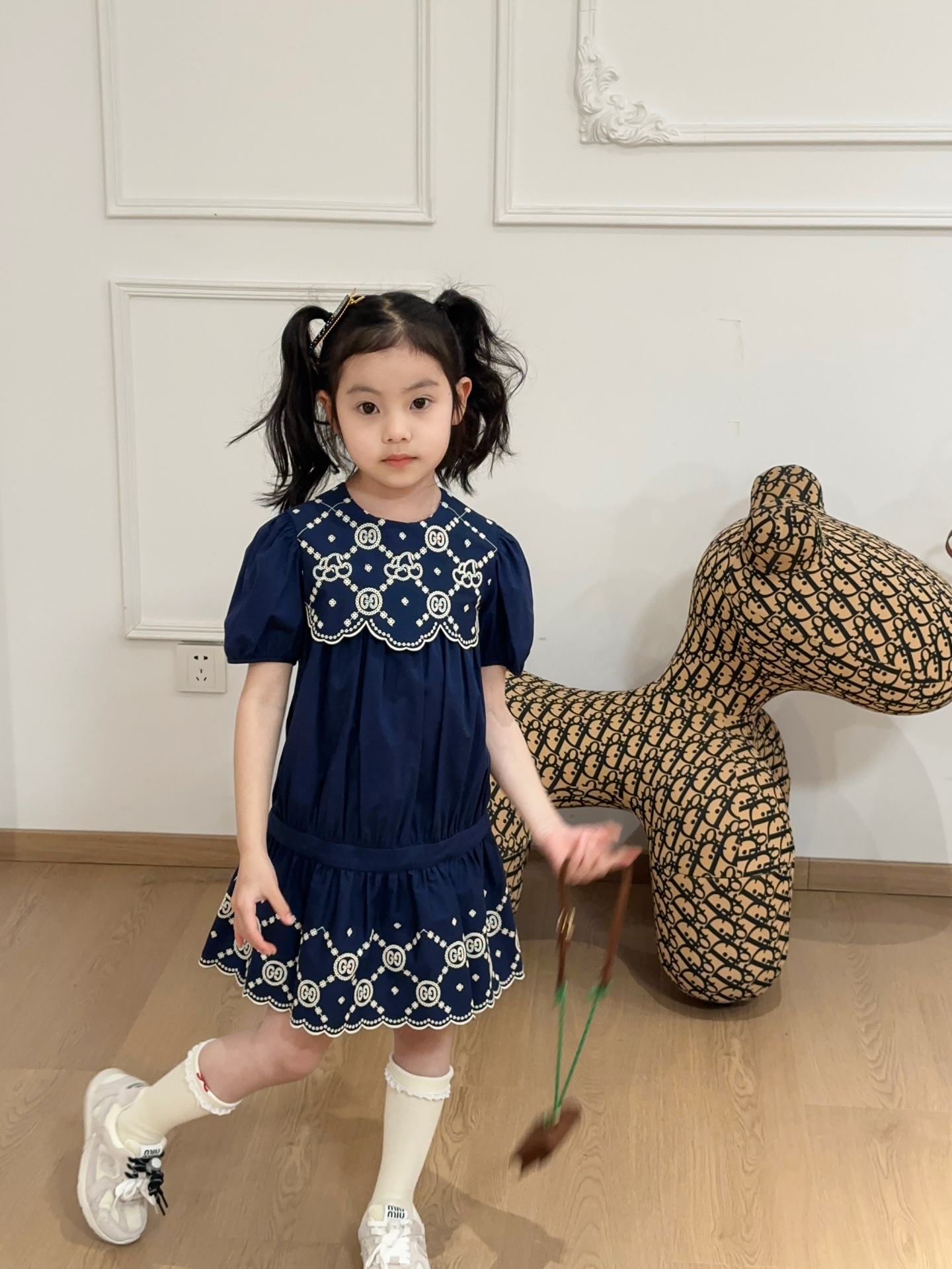 [TOP] GUCCI  Dress For Kids- Blue