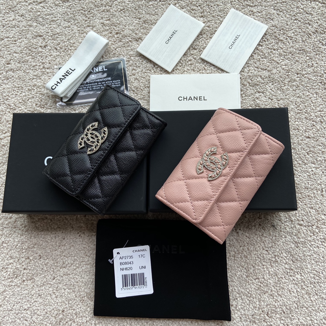 [TOP] CHANEL Classic Flap Cardholder Calfskin 11x7cm - 2 Color