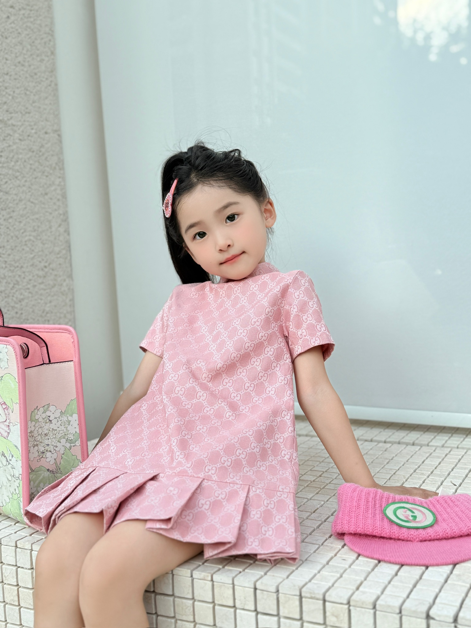 [TOP] GUCCI  Dress For Kids-Pink