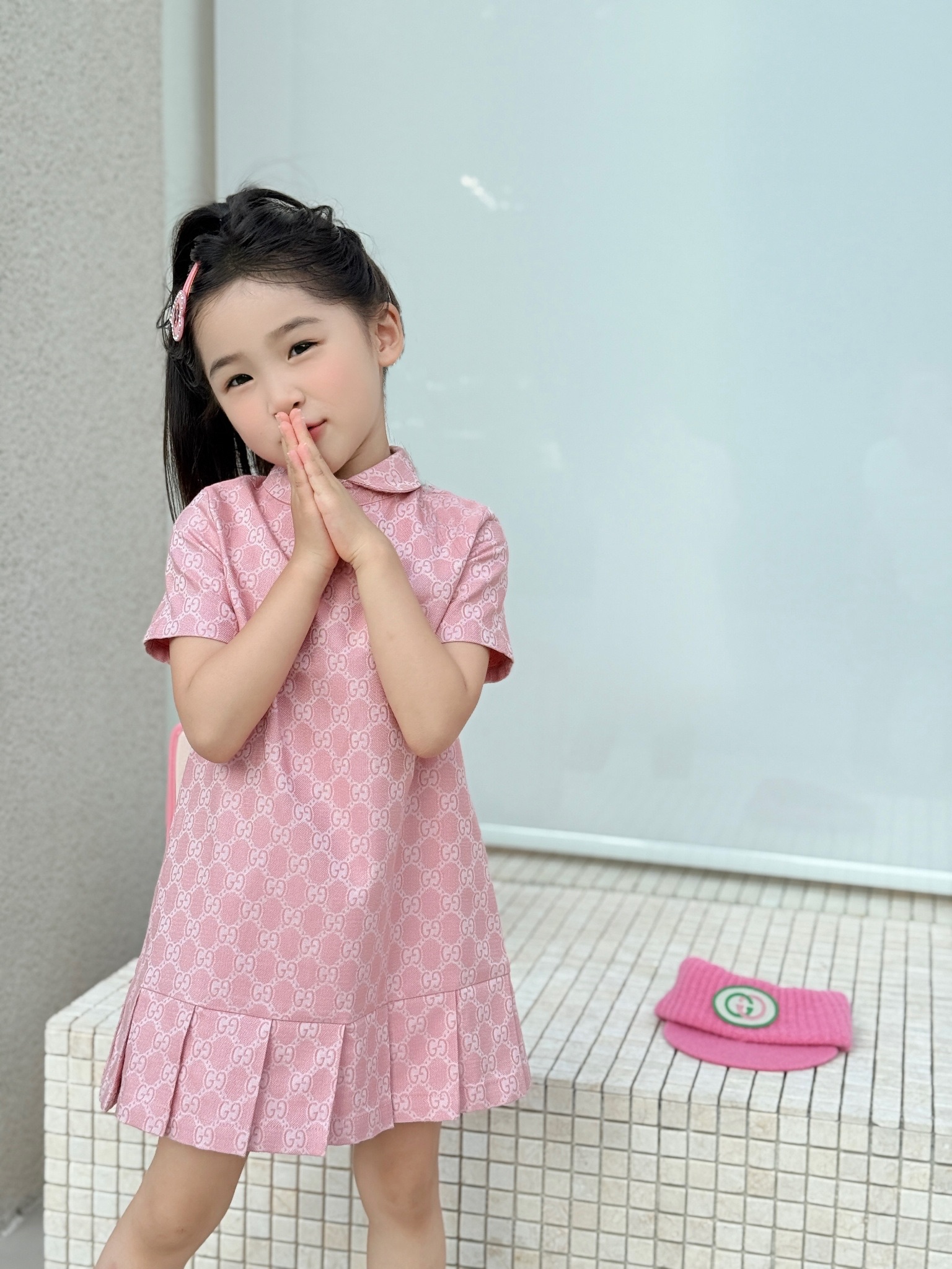 [TOP] GUCCI  Dress For Kids-Pink
