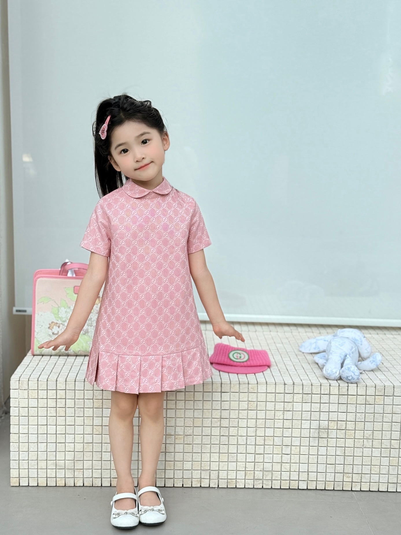 [TOP] GUCCI  Dress For Kids-Pink
