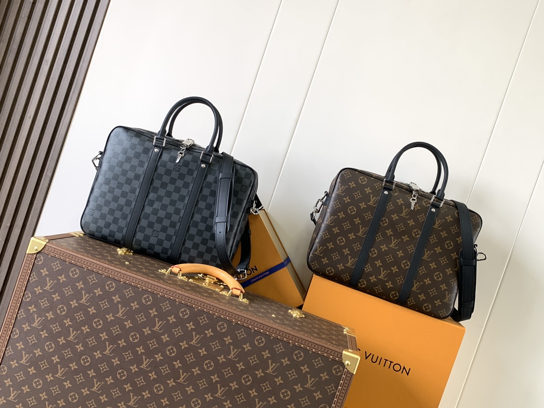 [TOP] Louis Vuitton LV Porte-Documents Voyage Briefcase 35*27*6cm - 2 Colour