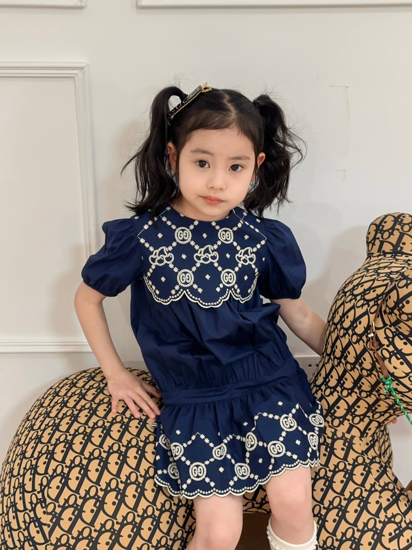 [TOP] GUCCI  Dress For Kids- Blue
