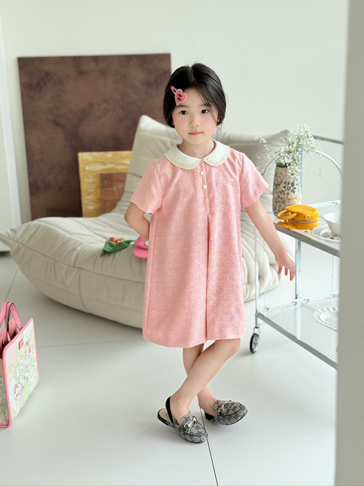 [TOP] GUCCI  Dress For Kids-Pink