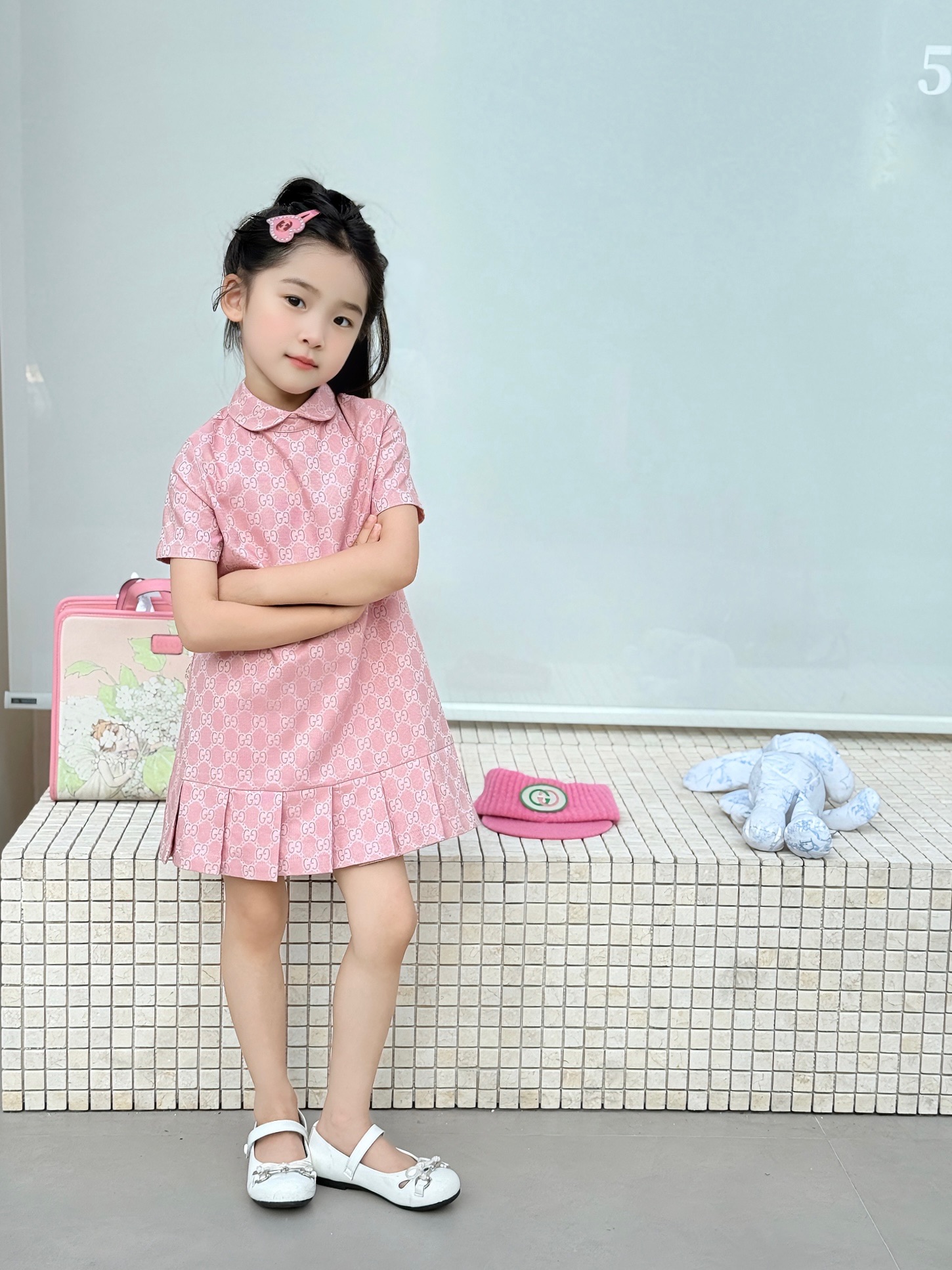 [TOP] GUCCI  Dress For Kids-Pink