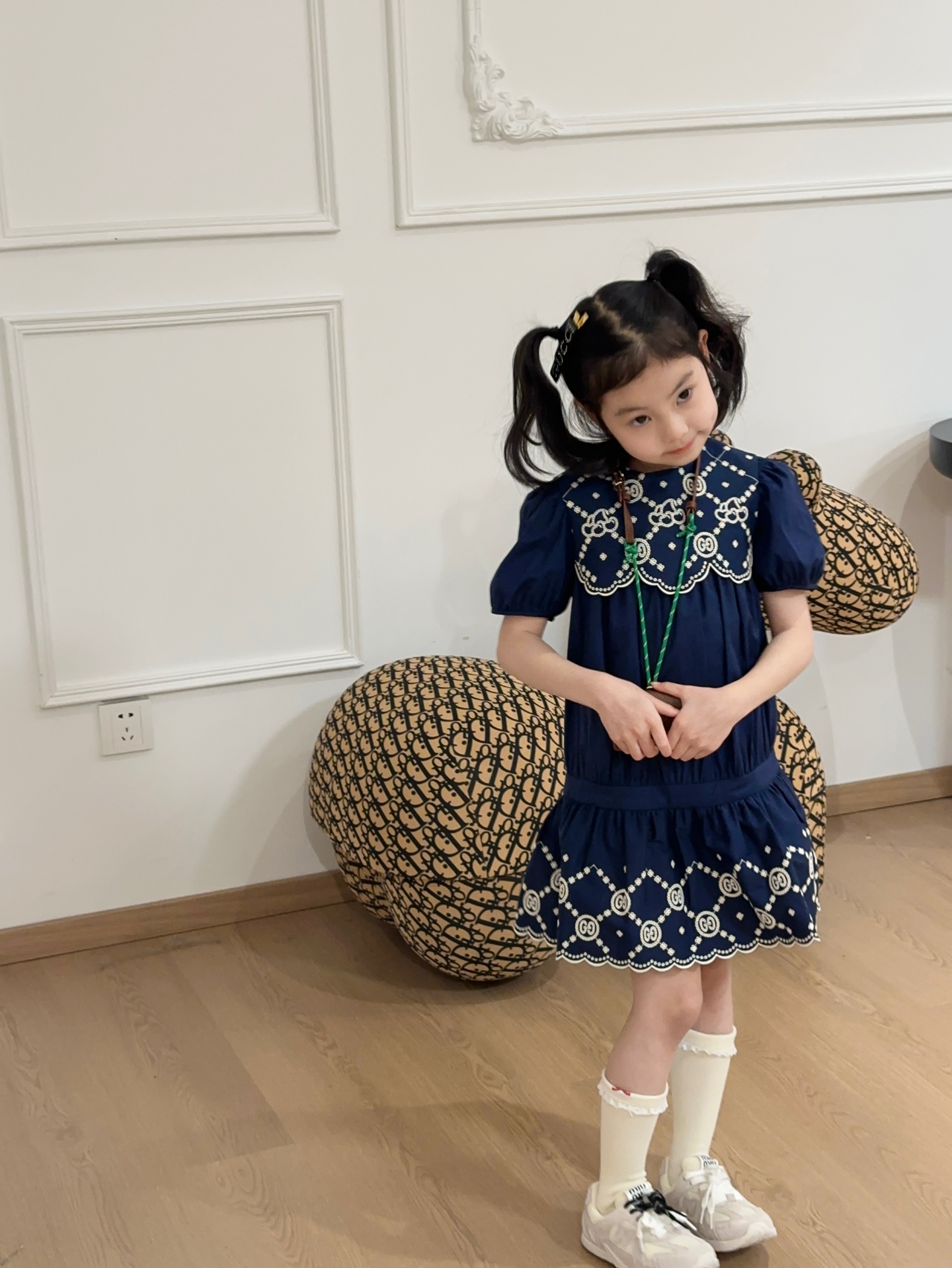 [TOP] GUCCI  Dress For Kids- Blue