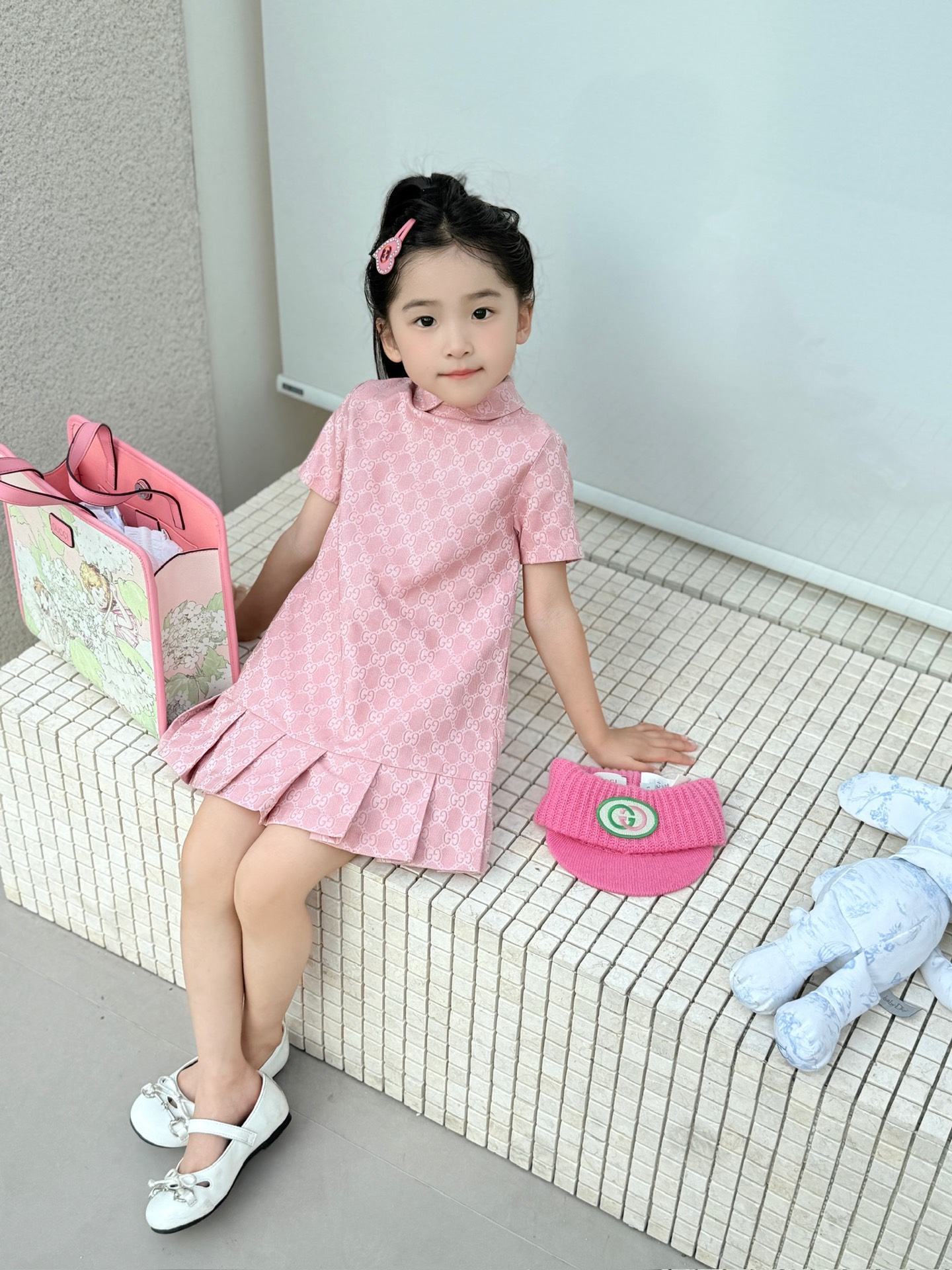[TOP] GUCCI  Dress For Kids-Pink