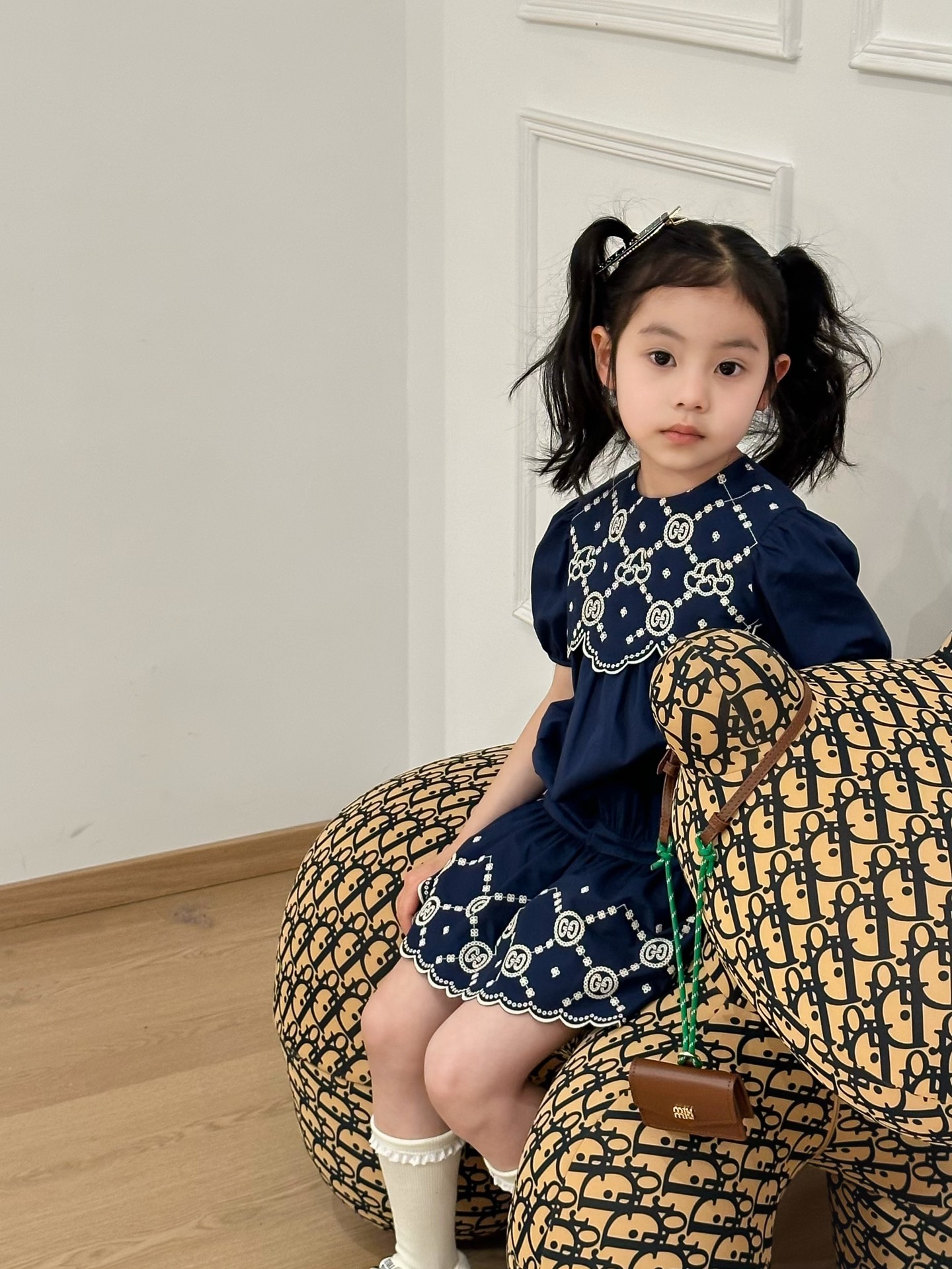 [TOP] GUCCI  Dress For Kids- Blue