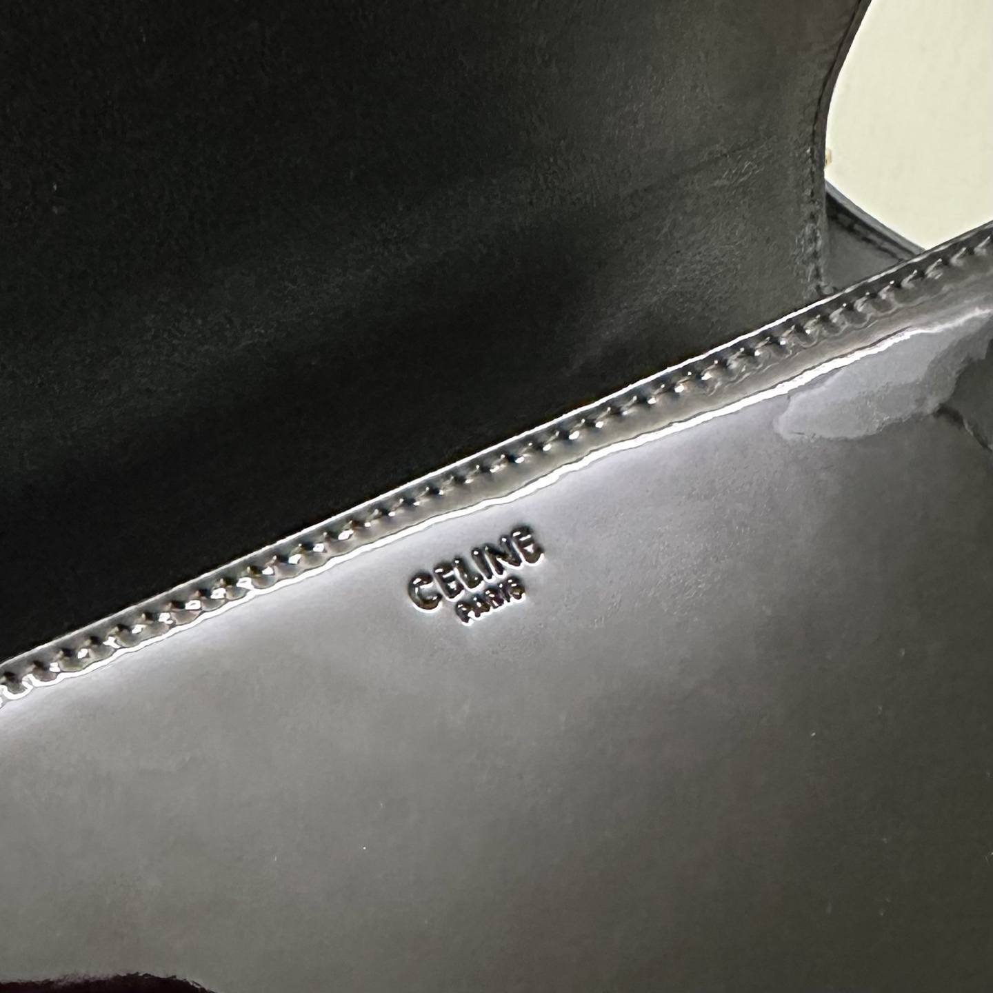 [TOP] CELINE Cowhide Arc De Triomphe Bag Patent Leather Teen/Classique - Black