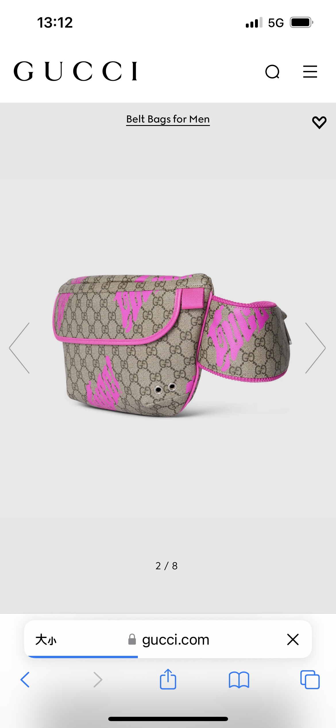 [TOP] GUCCI GG Canvas Waist Bag 32 x 17 x 5 cm - Brown