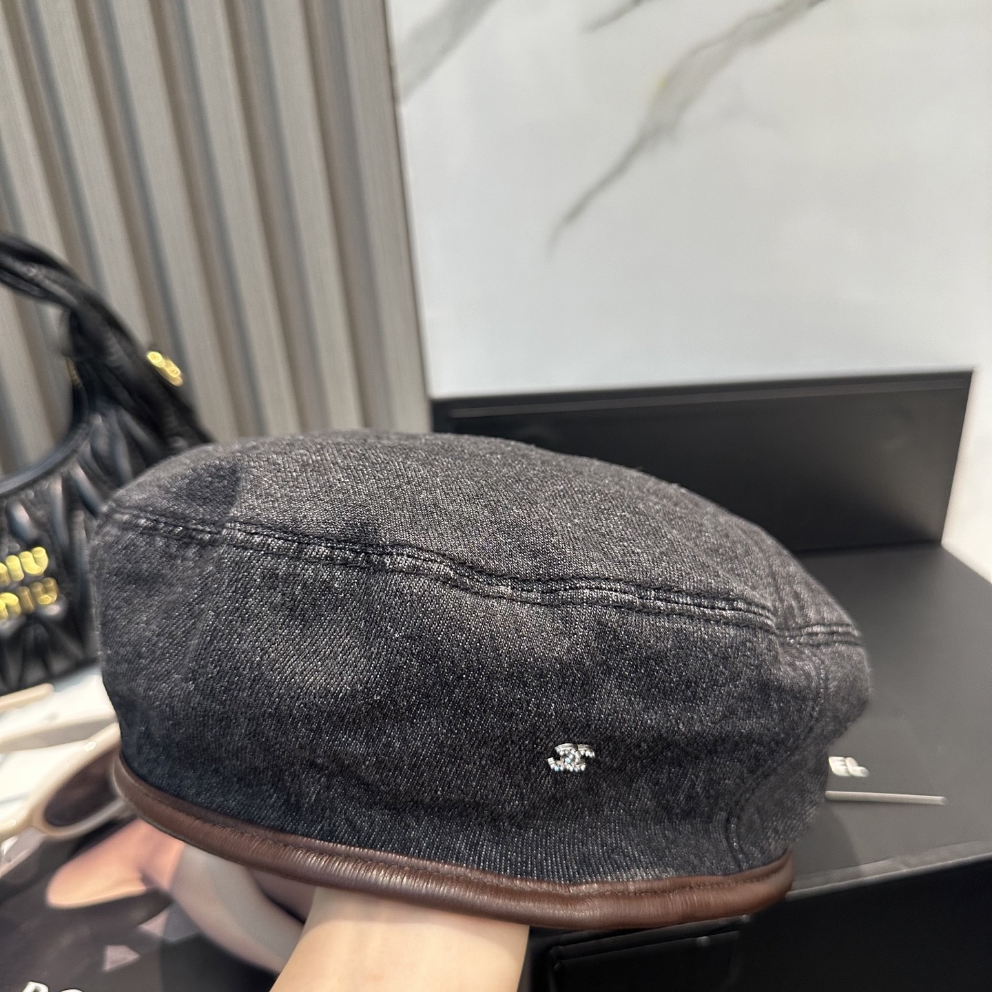 [TOP] CHANEL Beret Hat - Denim