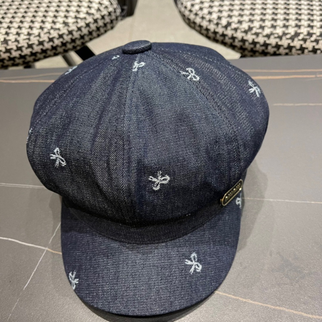 [TOP] Christian Dior Beret Hat - Denim