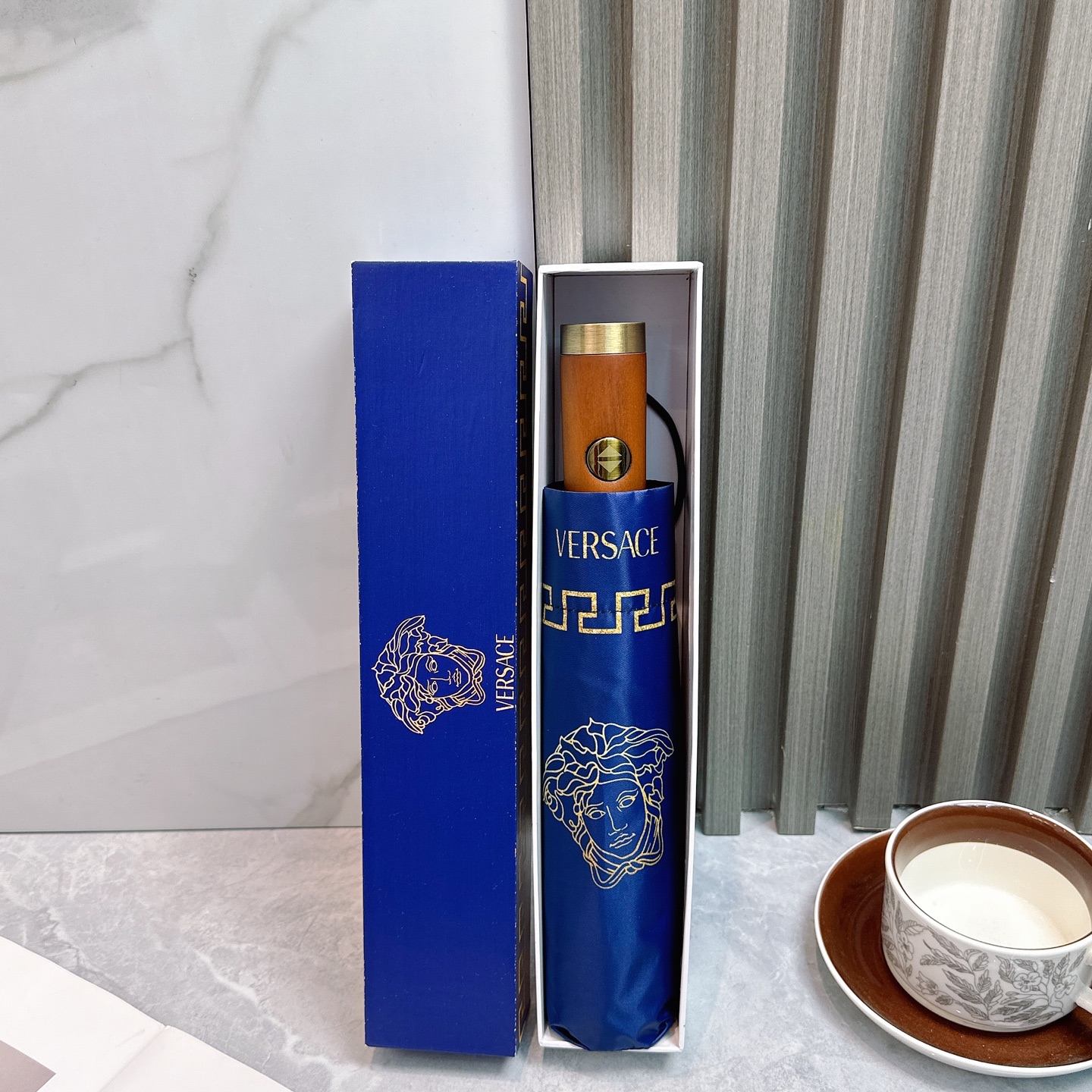 [TOP] VERSACE Umbrella - Blue