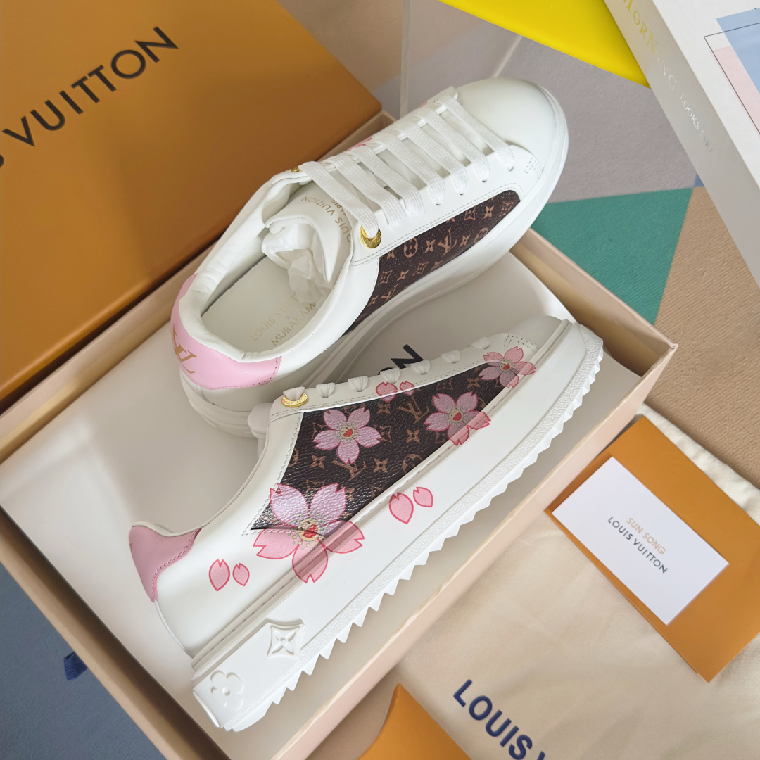[TOP] Louis Vuitton LV x TM Time Out Sneakers - White