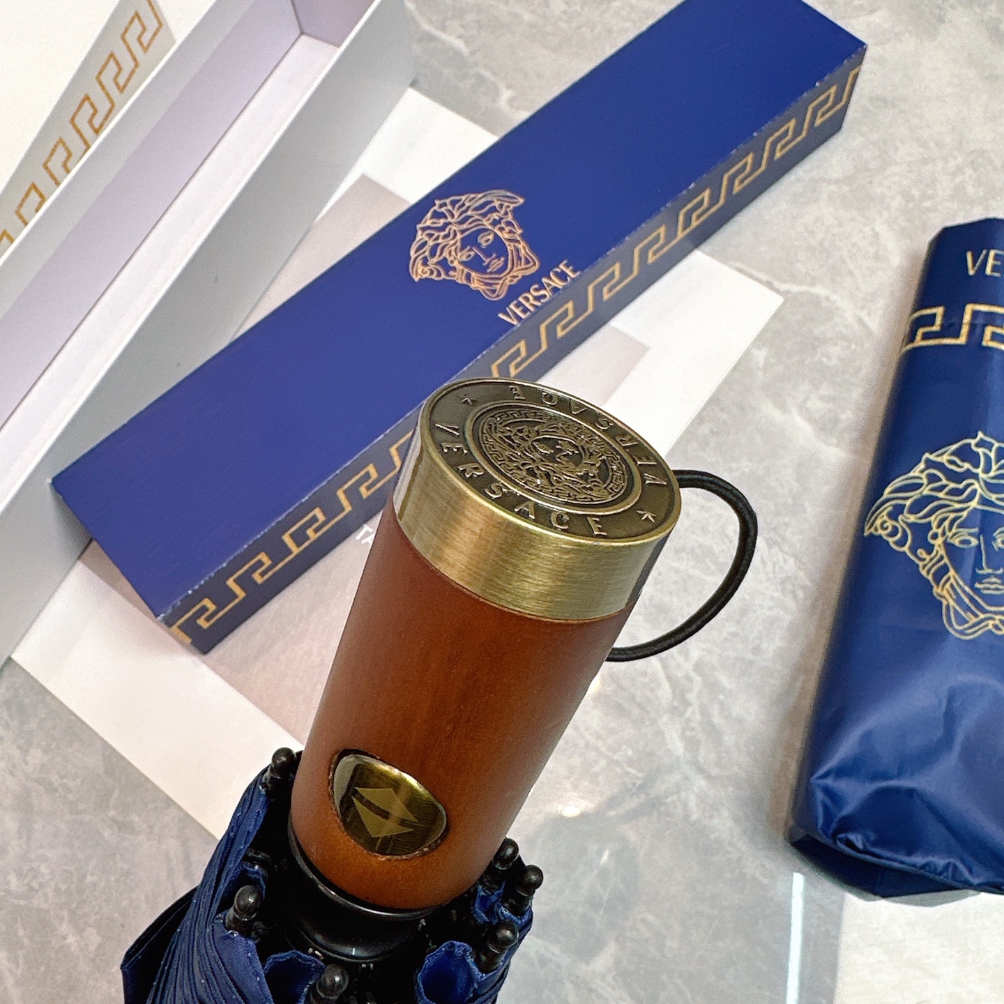 [TOP] VERSACE Umbrella - Blue