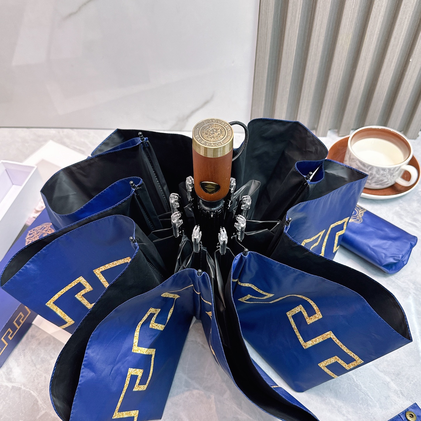 [TOP] VERSACE Umbrella - Blue