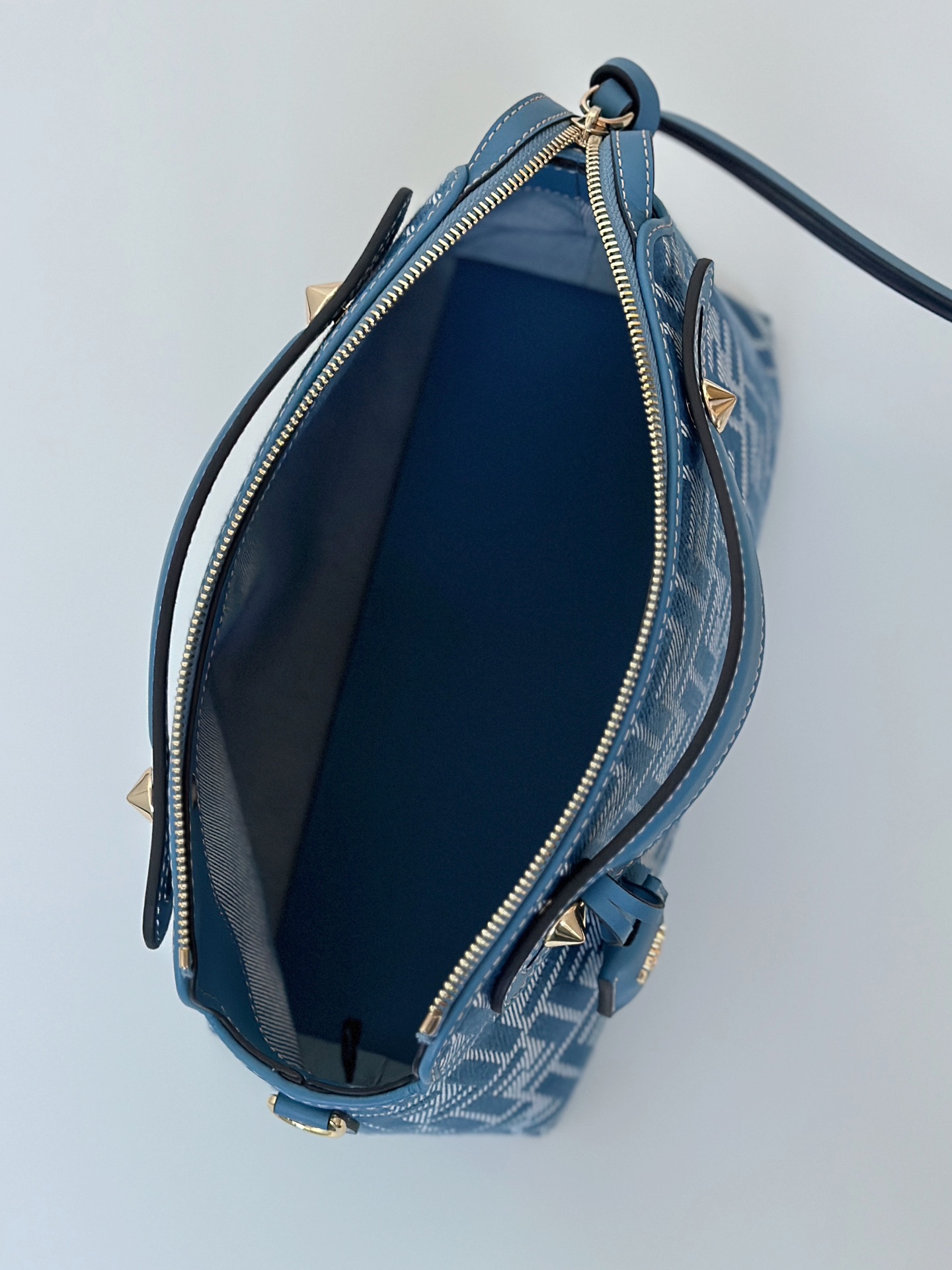 [TOP] FENDI Boston Handbag Cowboy 29×17×13cm/20×12×9cm - Blue