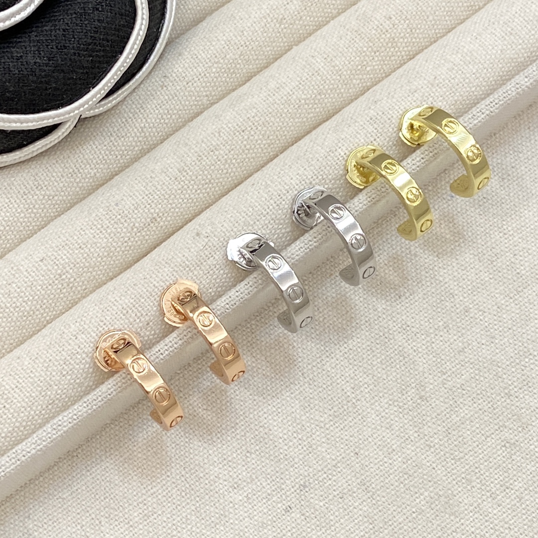 [TOP] Cartier Round Earrings - 3 Color