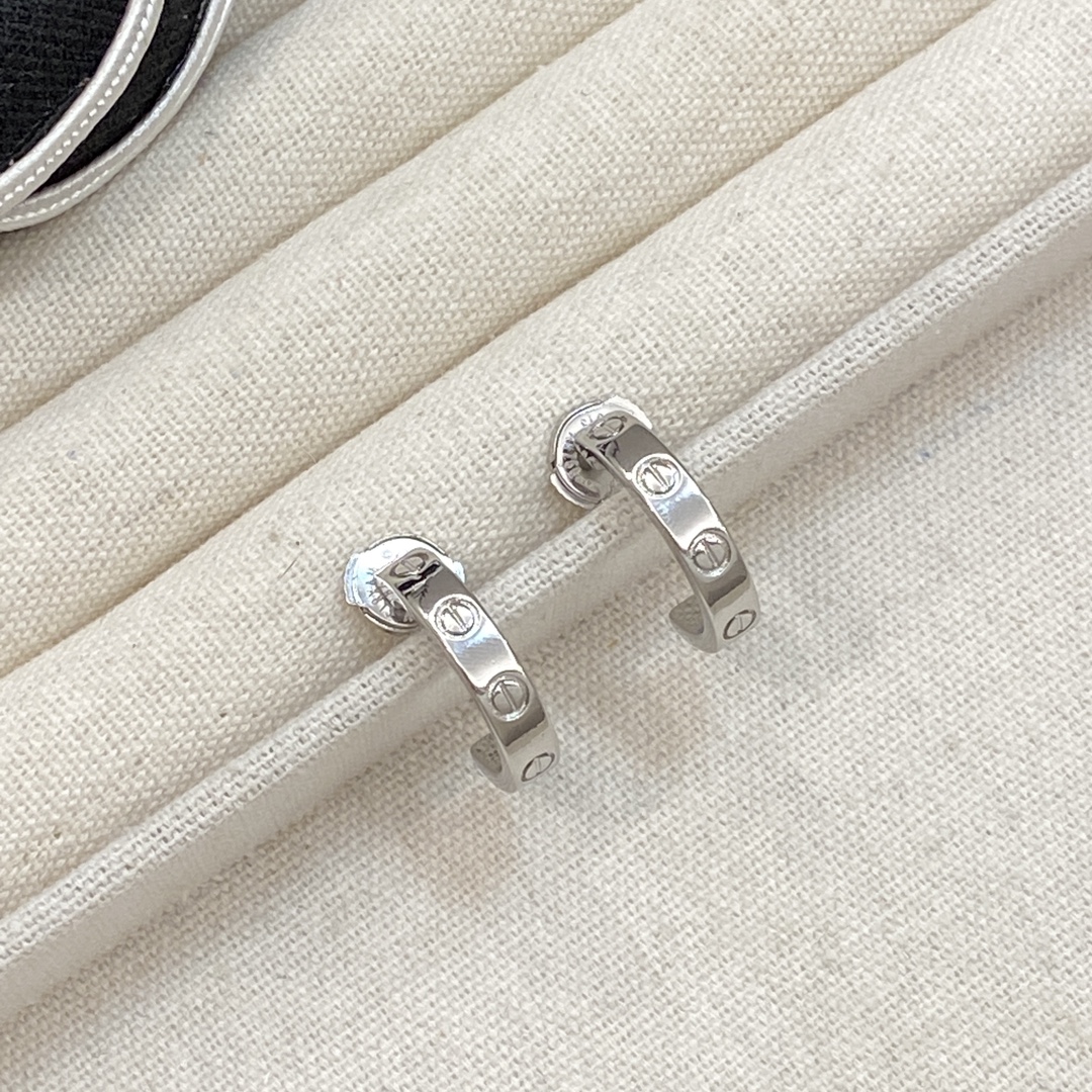 [TOP] Cartier Round Earrings - 3 Color